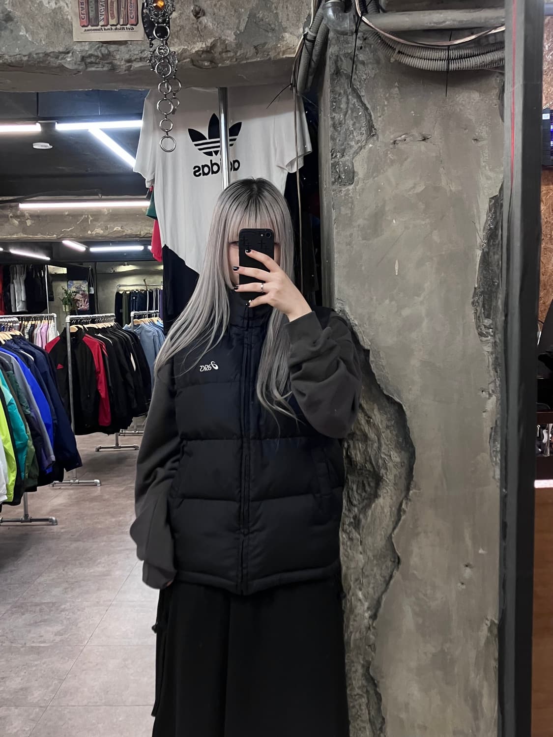 아식스 패딩 조끼 블랙 100 #csz2808 상품이미지2