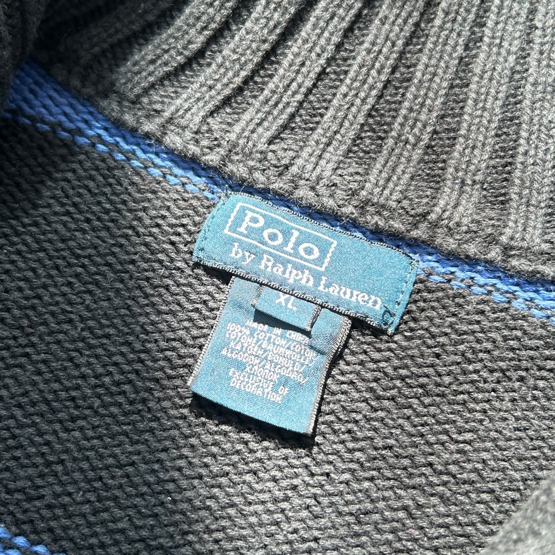 폴로 랄프로렌 블루 스트라이프 니트 스웨터 상품이미지8