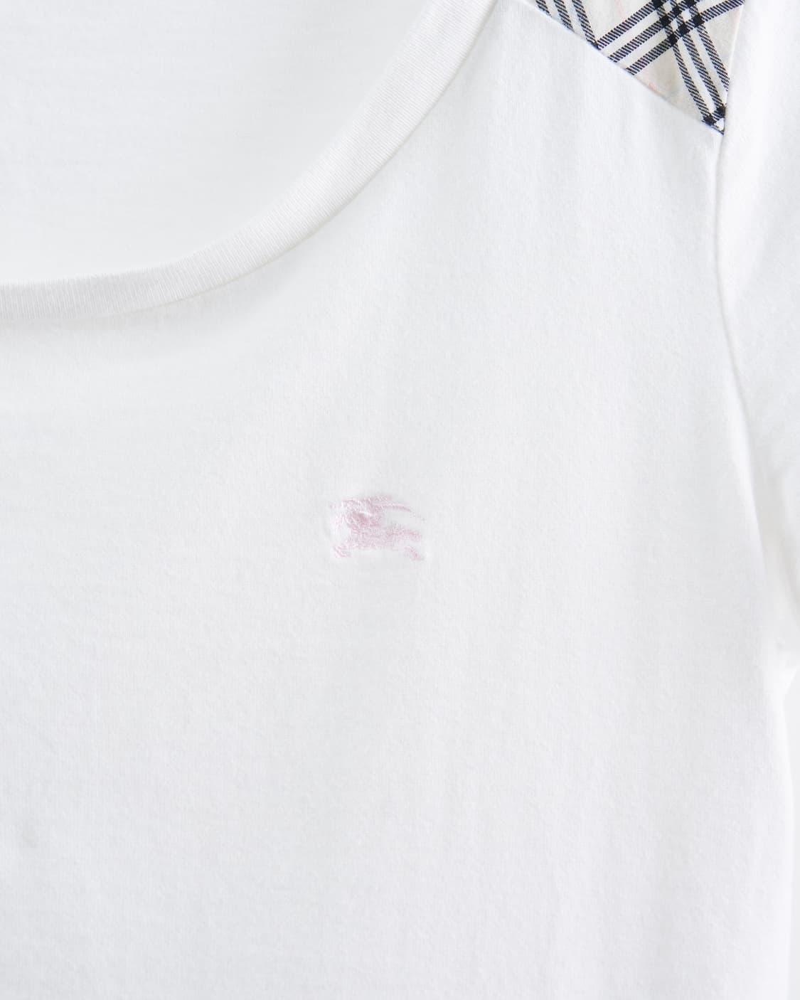 Burberry 블루라벨 노바체크 핑크 로고 반팔티 상품이미지5