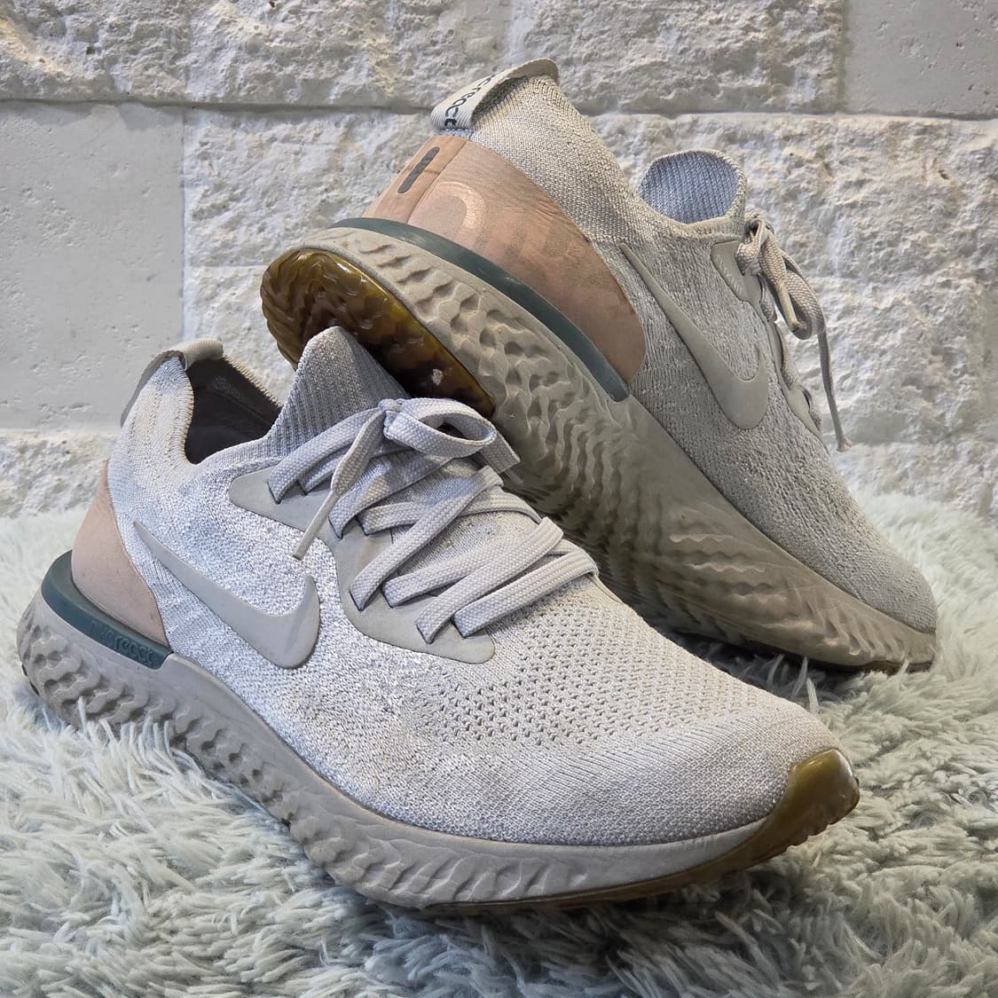 6q-3:나이키 에픽 리액트 플라이니트 오트밀 (26cm) 상품이미지4