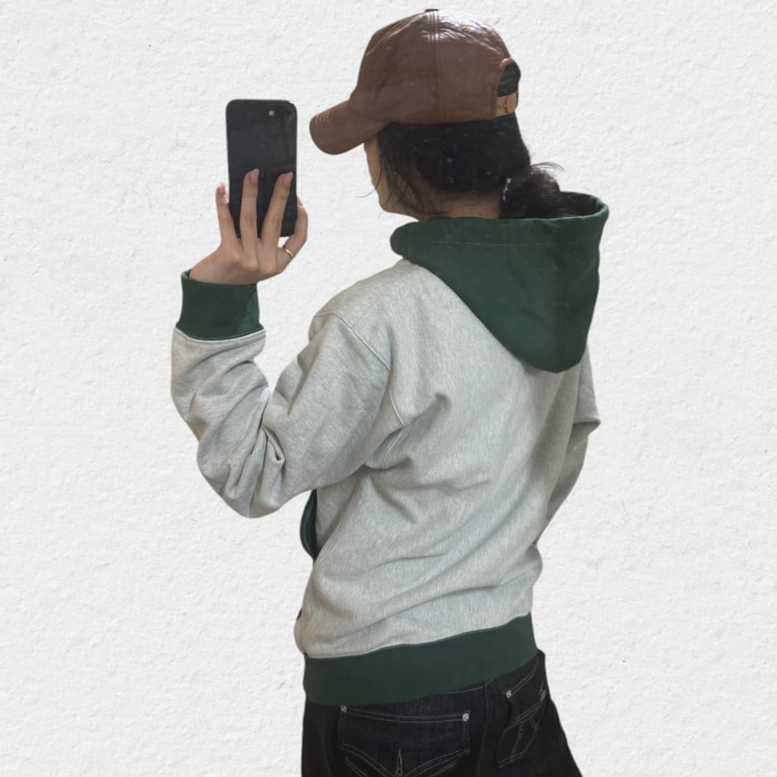 아웃스탠딩 배색 후드집업 상품이미지3