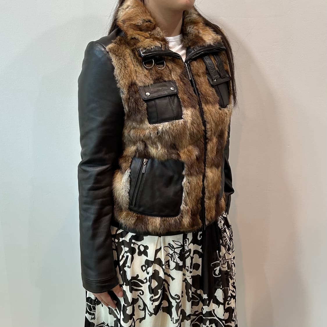 브라운 리얼퍼 양가죽자켓 상품이미지1