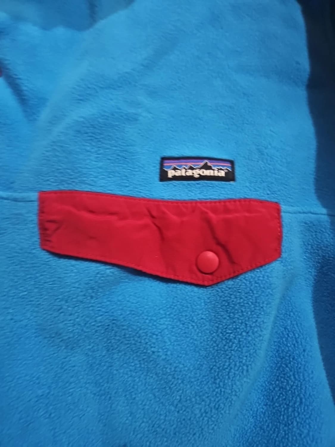 10s 파타고니아 신칠라 스냅-T 블루/레드 상품이미지4