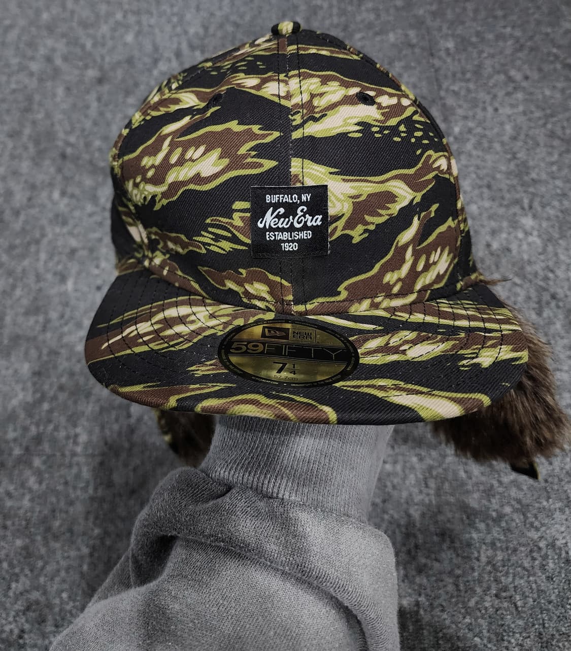 뉴에라 타이거 카모플라쥬 트루퍼햇 플랩캡 모자 57.7cm 상품이미지2