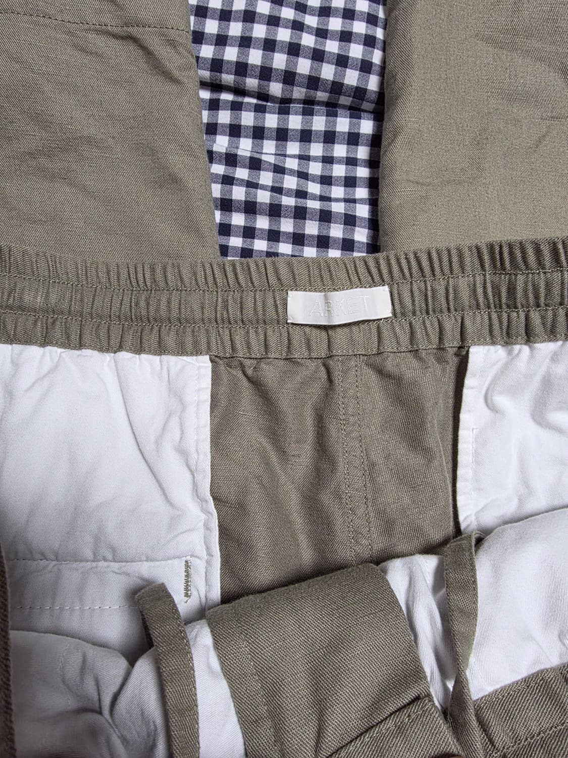 아르켓 리넨 블렌드 트라우저 카키 그린 54 상품이미지3