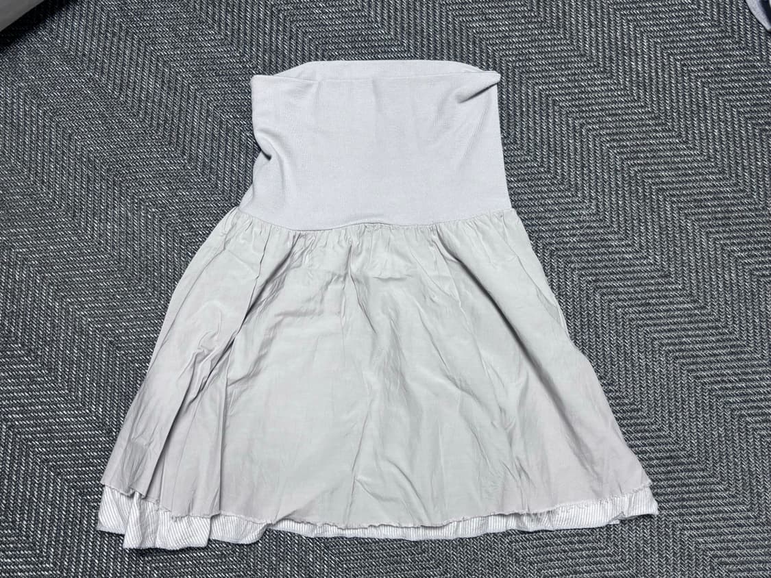 코이세이오 더블 셔링 스커트 그레이 상품이미지4