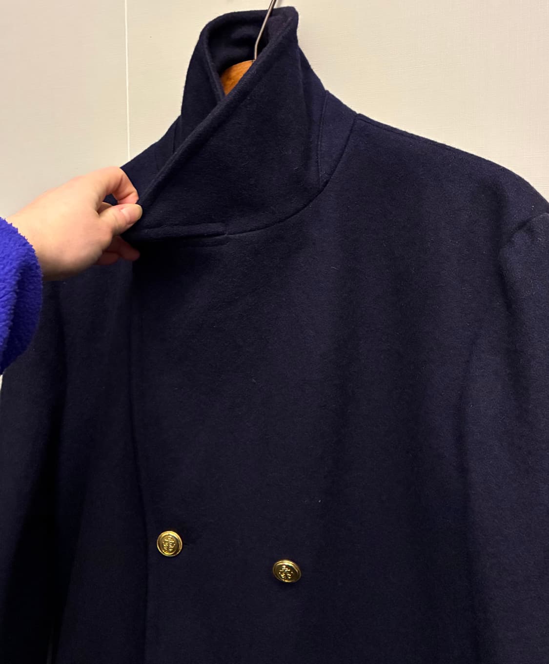 (105)Harriss paris 해리스 울 금장 더블 브레스트 피코트 상품이미지5