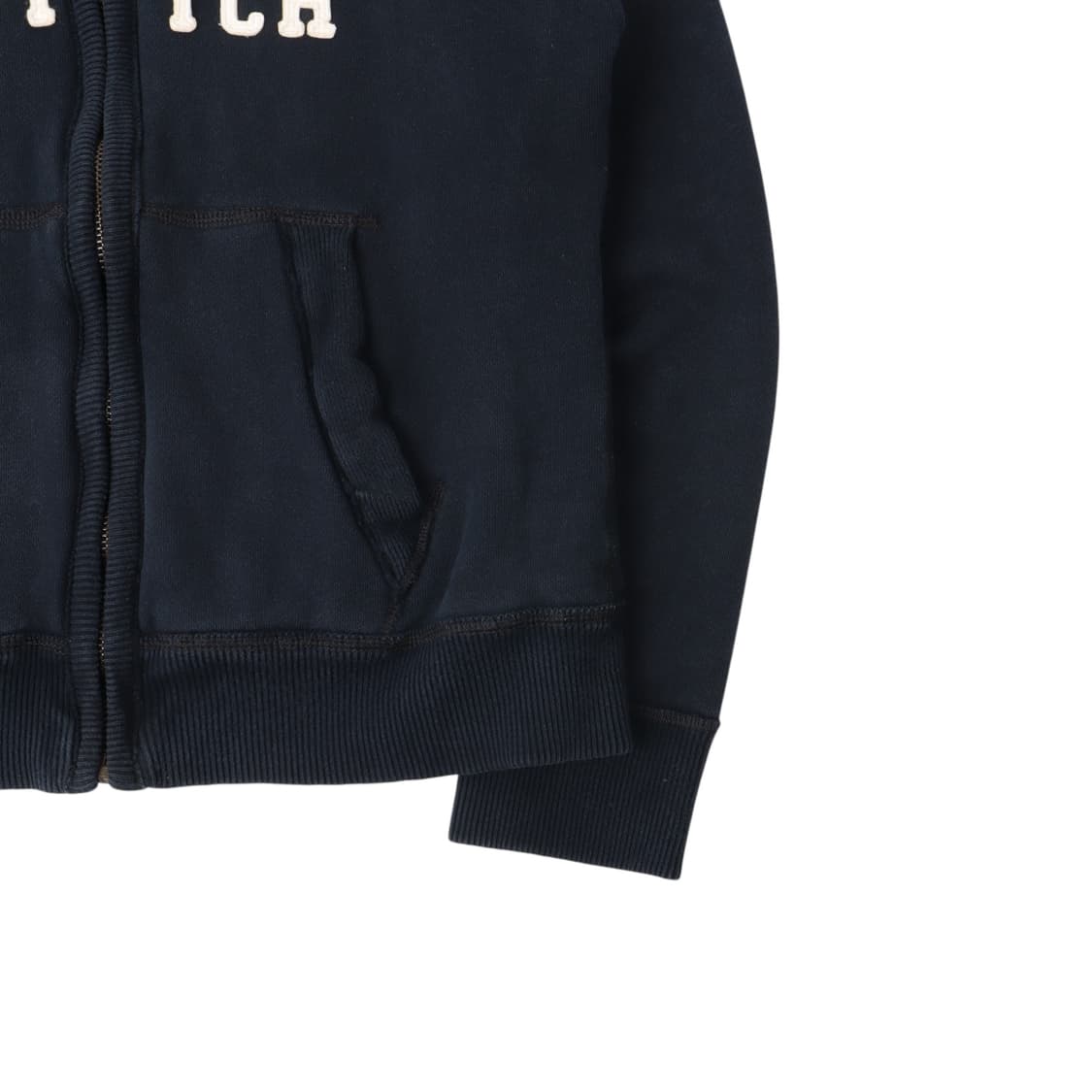 아베크롬비 네이비 아치로고 쉐르파 후드집업 상품이미지4