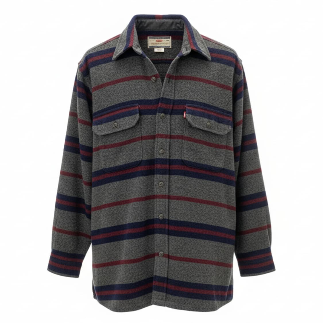 90's 리바이스 빈티지 울 블랜드 스트라이프 셔츠 1771 상품이미지1
