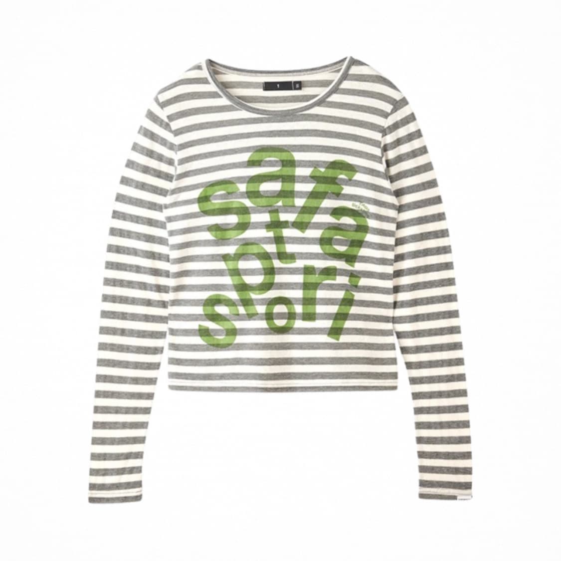 1/2 Ticketing Stripe Border Tee Gray 상품이미지1