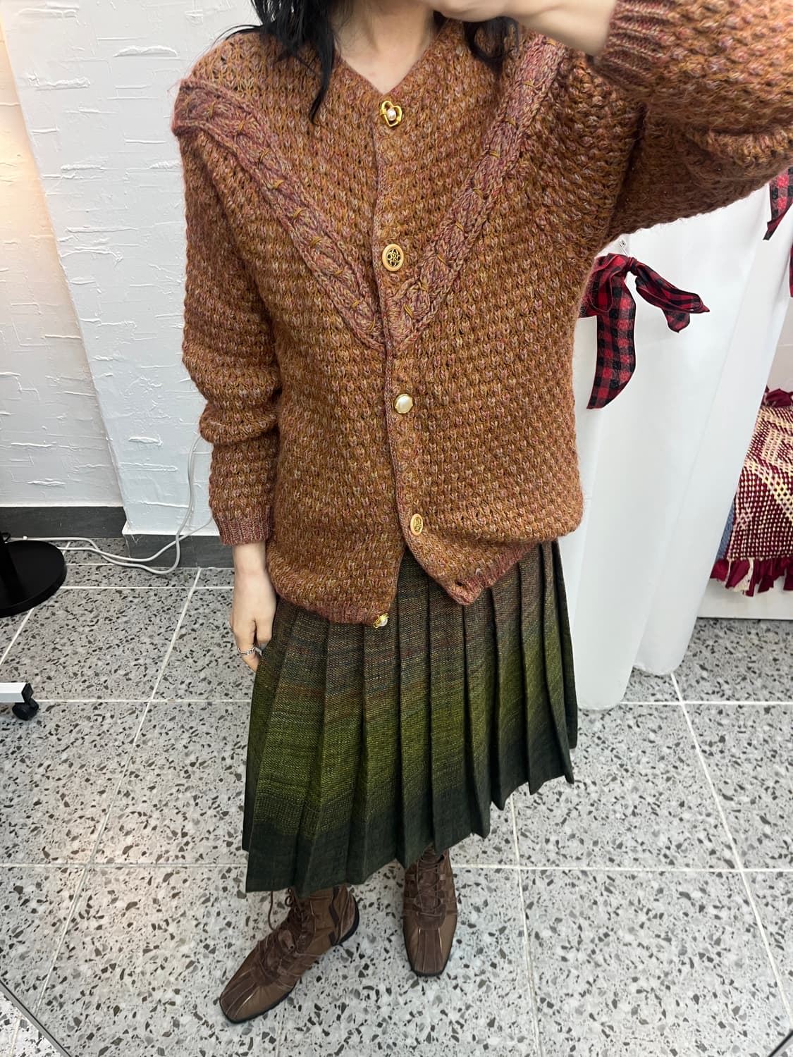 sunset orange cardigan 상품이미지4