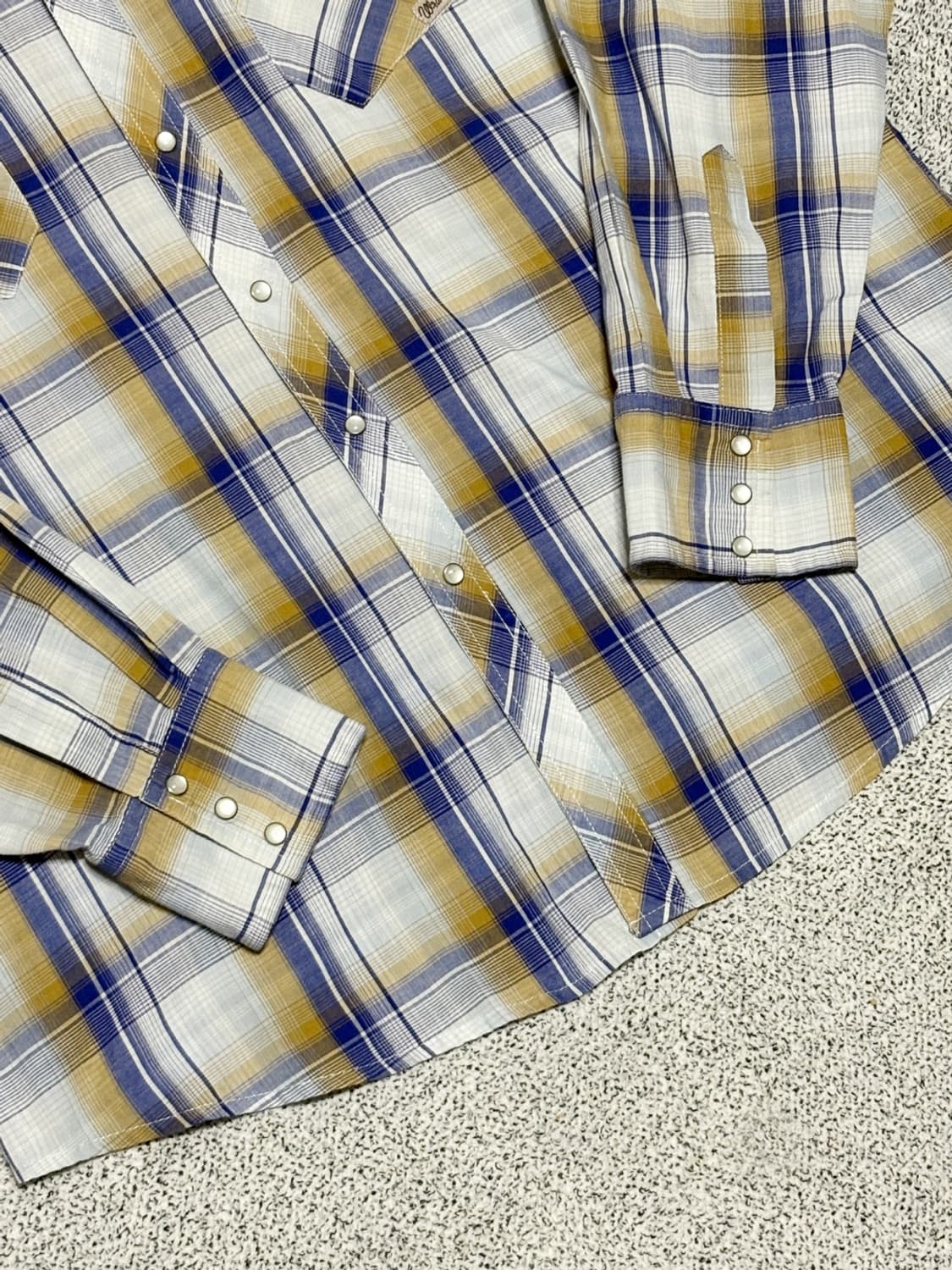 90s Wrangler 랭글러 빈티지 웨스턴 체크 셔츠 상품이미지3