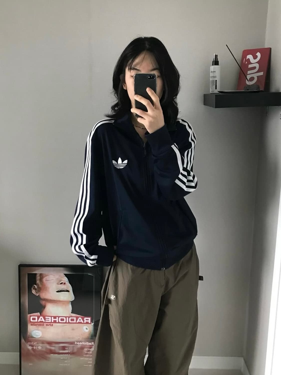 아디다스 구파이어버드 네이비 화이트 트랙탑 져지 상품이미지2