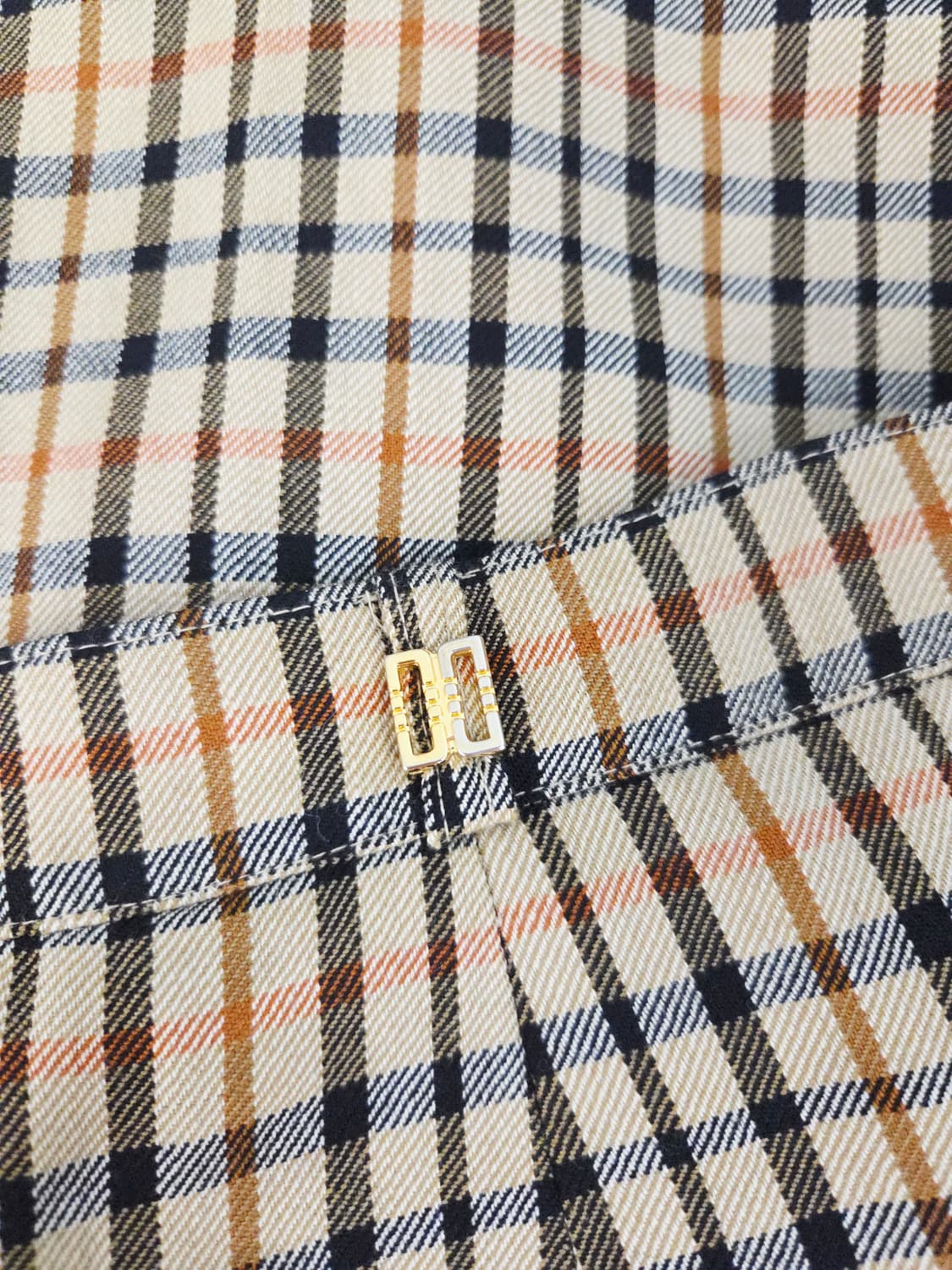 닥스(DAKS) 하우스체크 울 100% 플리츠 스커트 상품이미지4