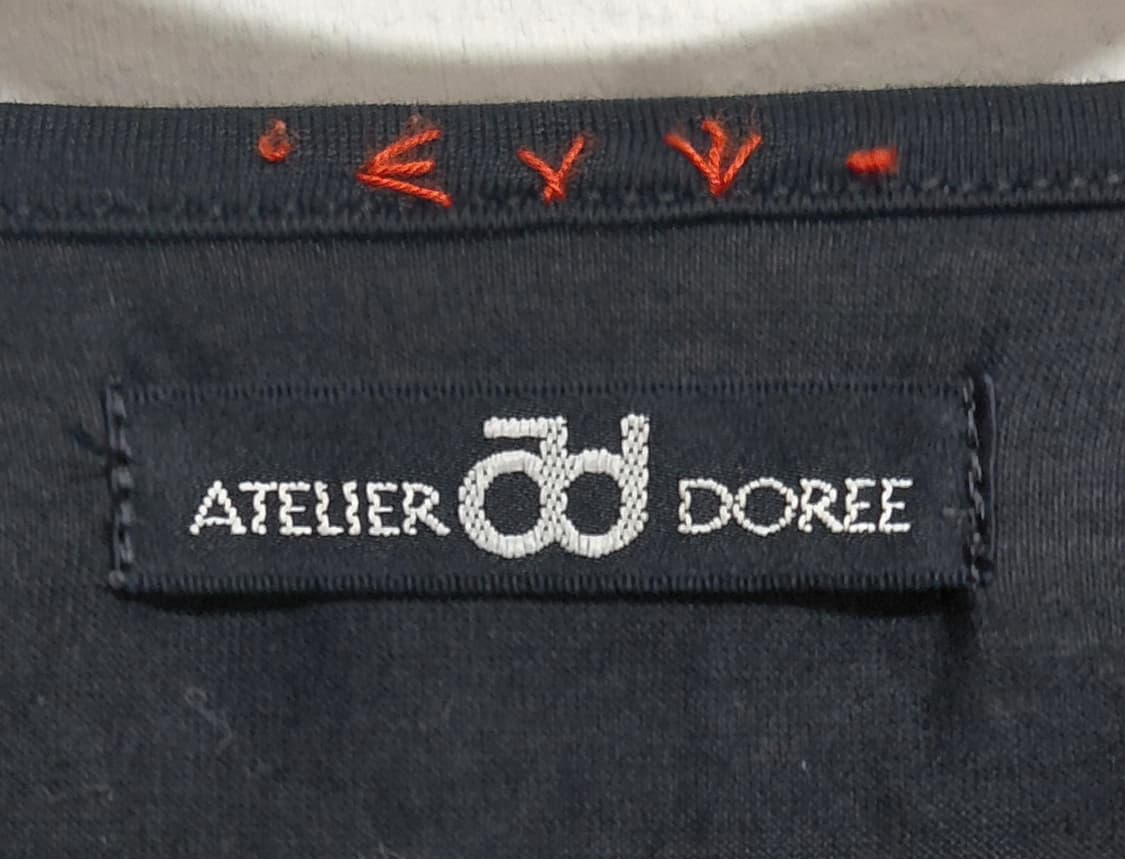 Atelier Doree 하와이안 훌라댄스 자수 블랙 반팔 티셔츠 상품이미지6