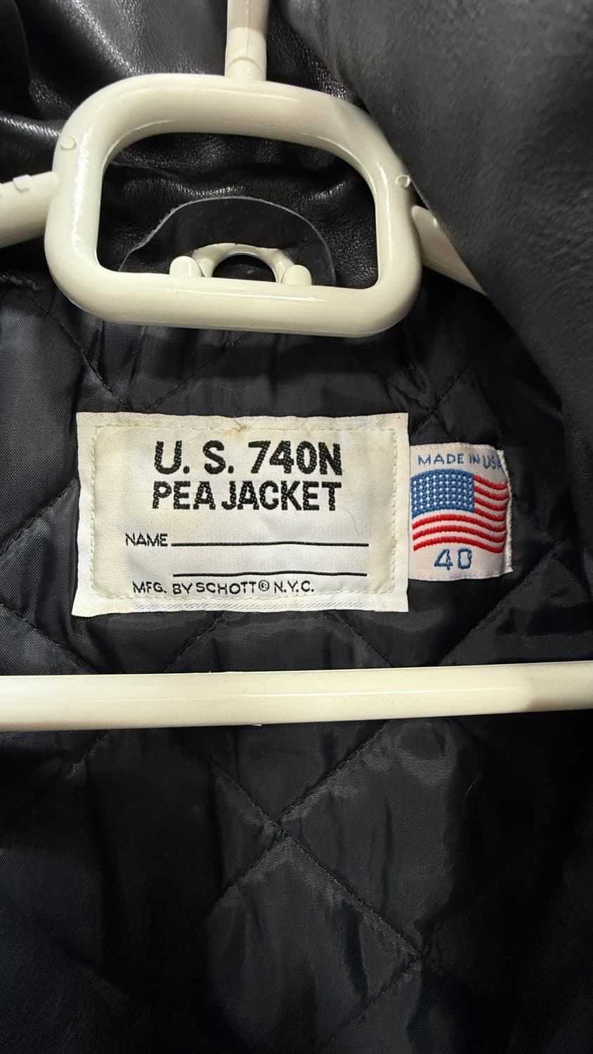 Schott 740n leather 피코트 상품이미지3