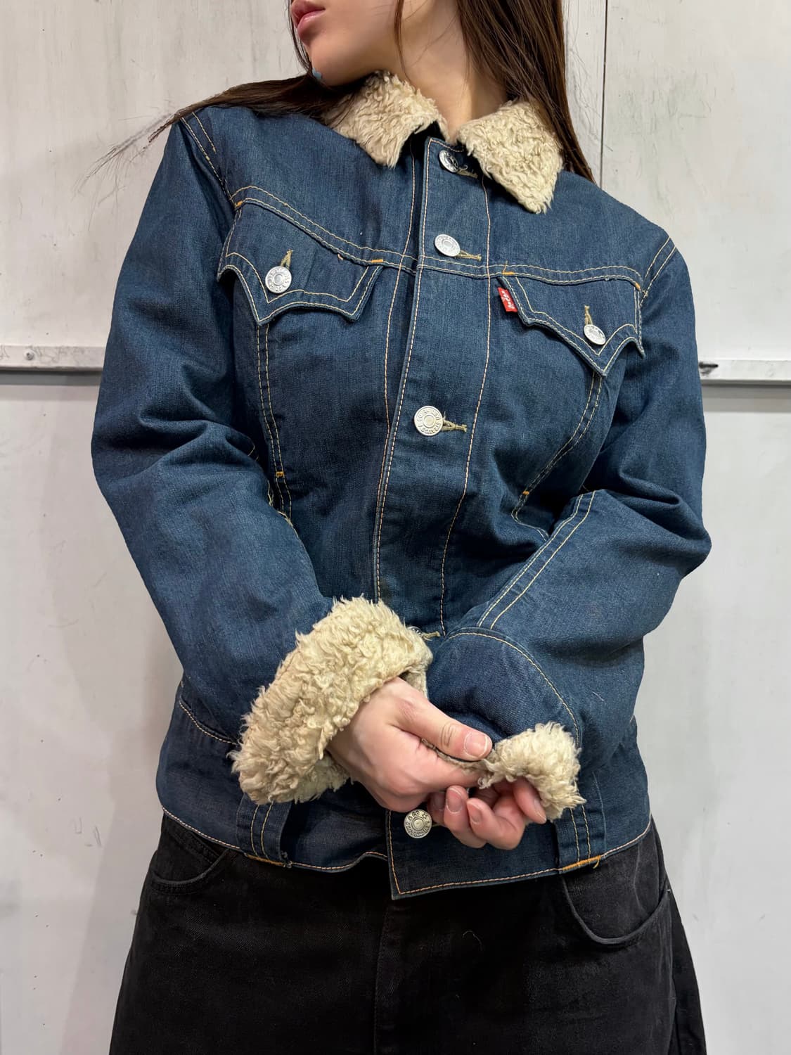 00s LEVIS type-1 sherpa trucker jacket 상품이미지1