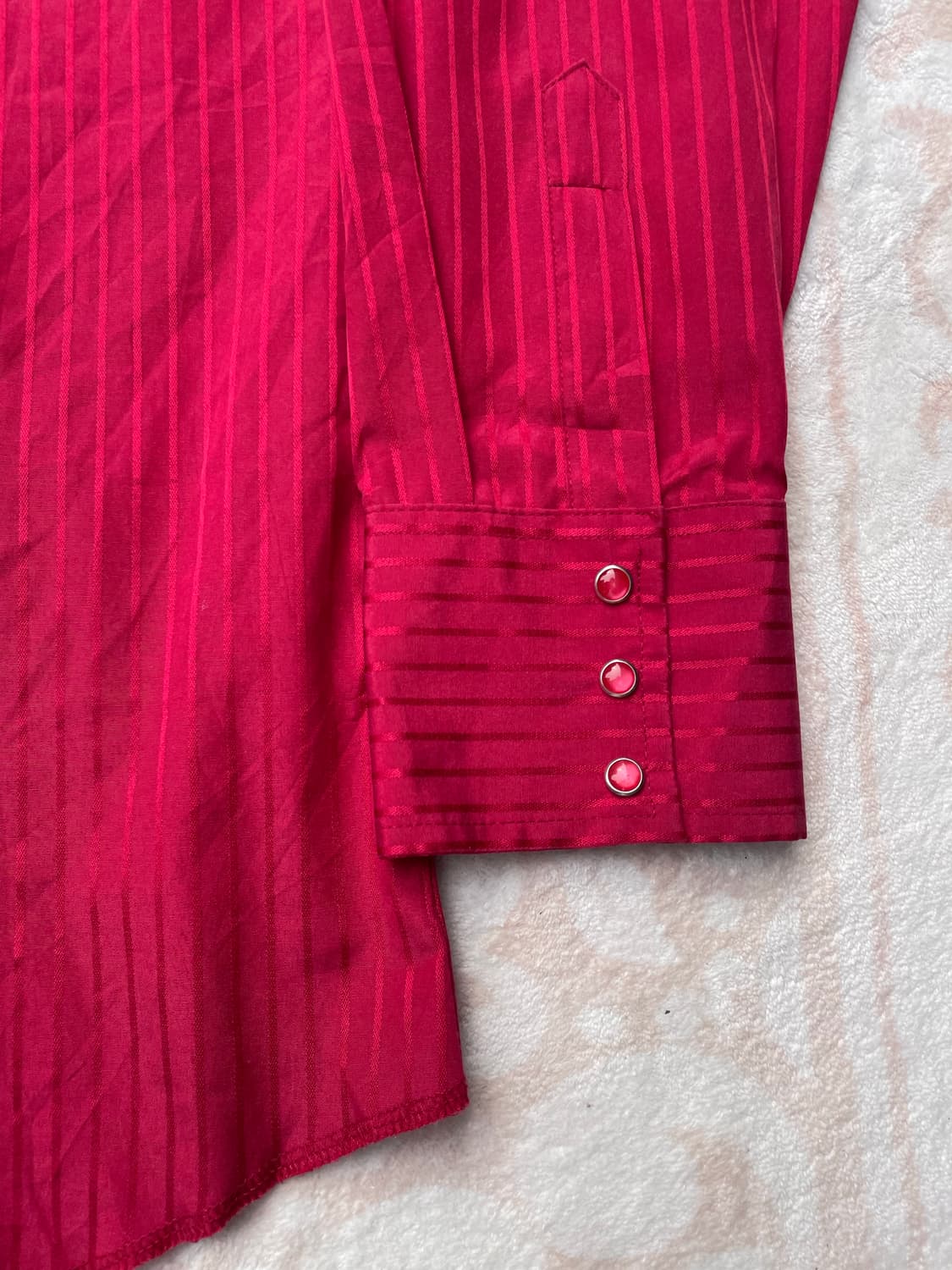 랭글러 실크 스트라이프 레드 웨스턴 셔츠 상품이미지4