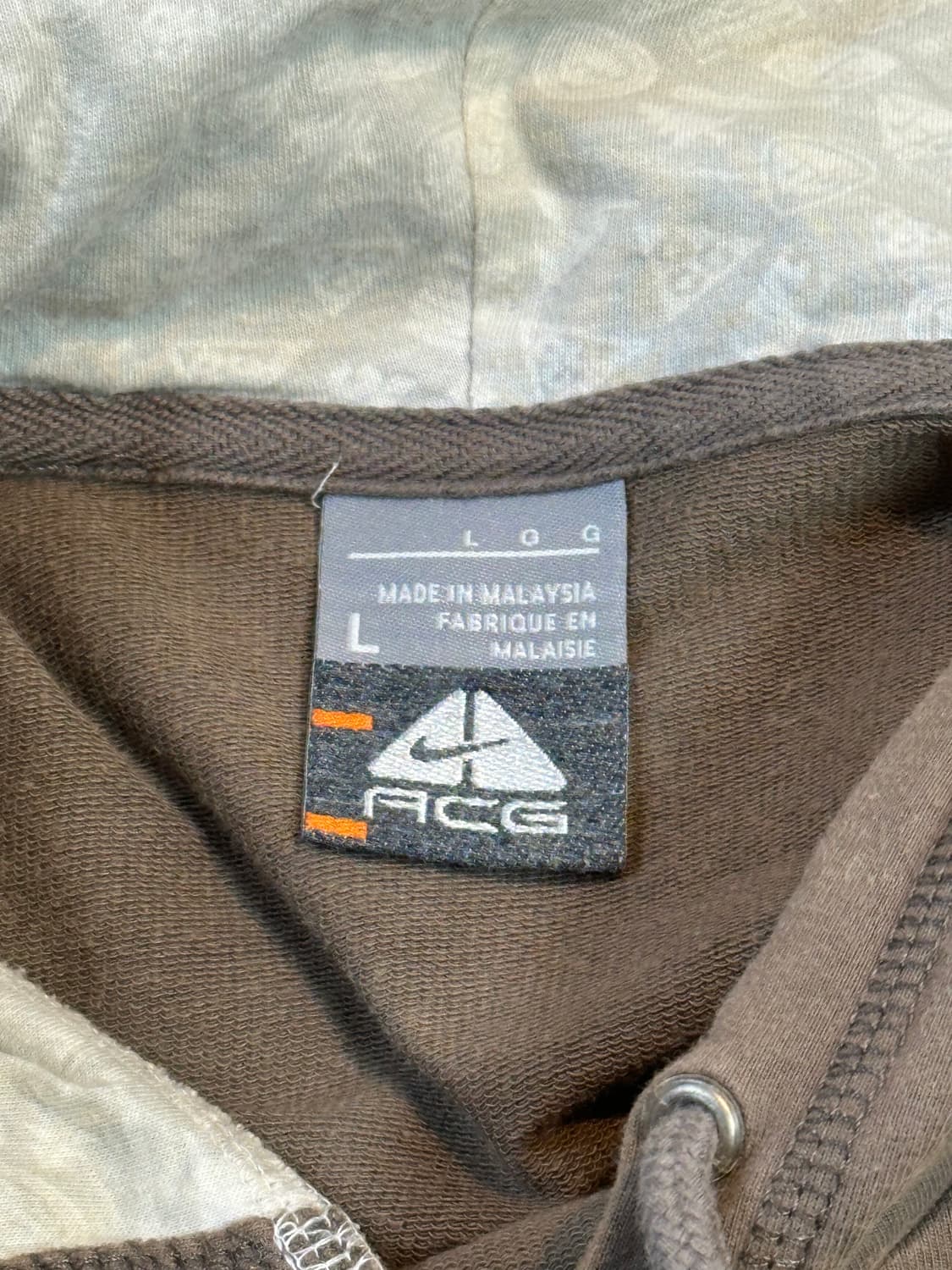 희귀) 00's 나이키 ACG 올드스쿨 박스로고 후드티 브라운 상품이미지10