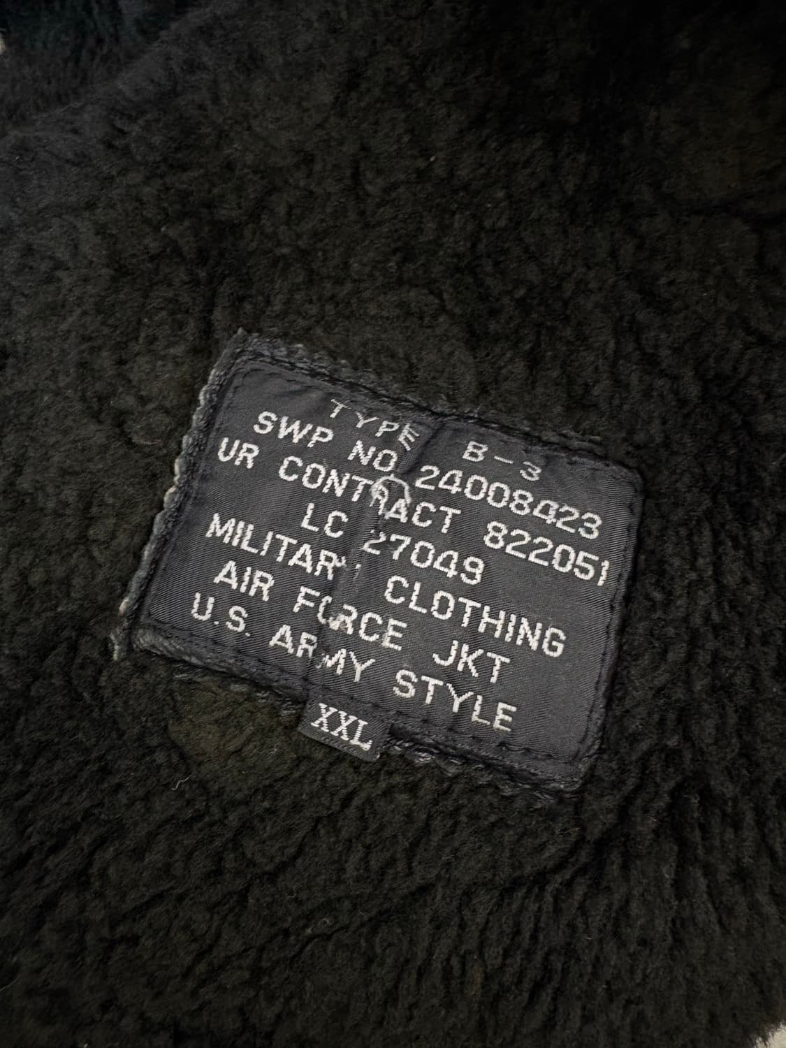 B-3 오리지날 플라이트 무스탕 자켓 블랙 상품이미지8