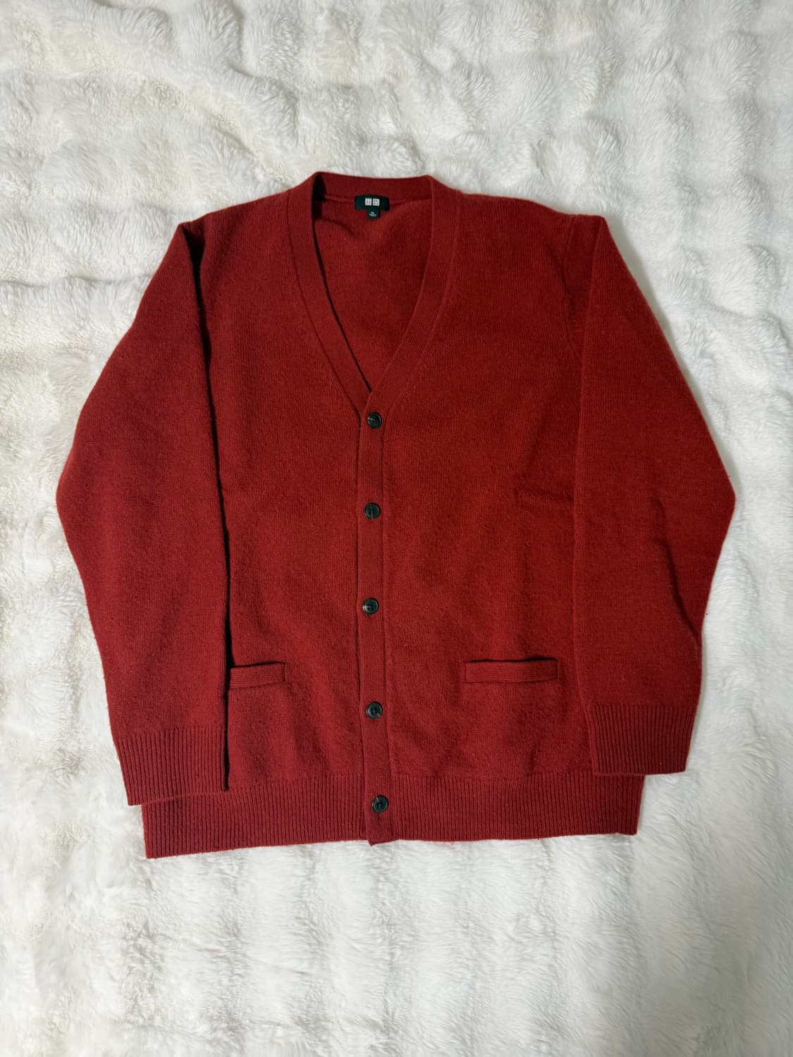 [XL] 유니클로 울 가디건 브릭 상품이미지1