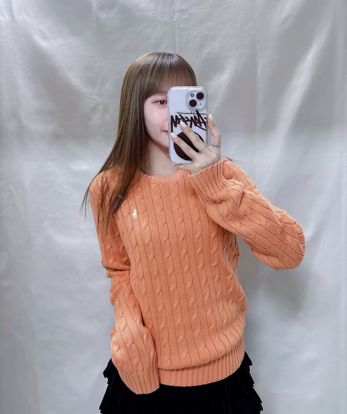 폴로 랄프로렌 화이트포니 피치 꽈배기 니트  상품이미지2