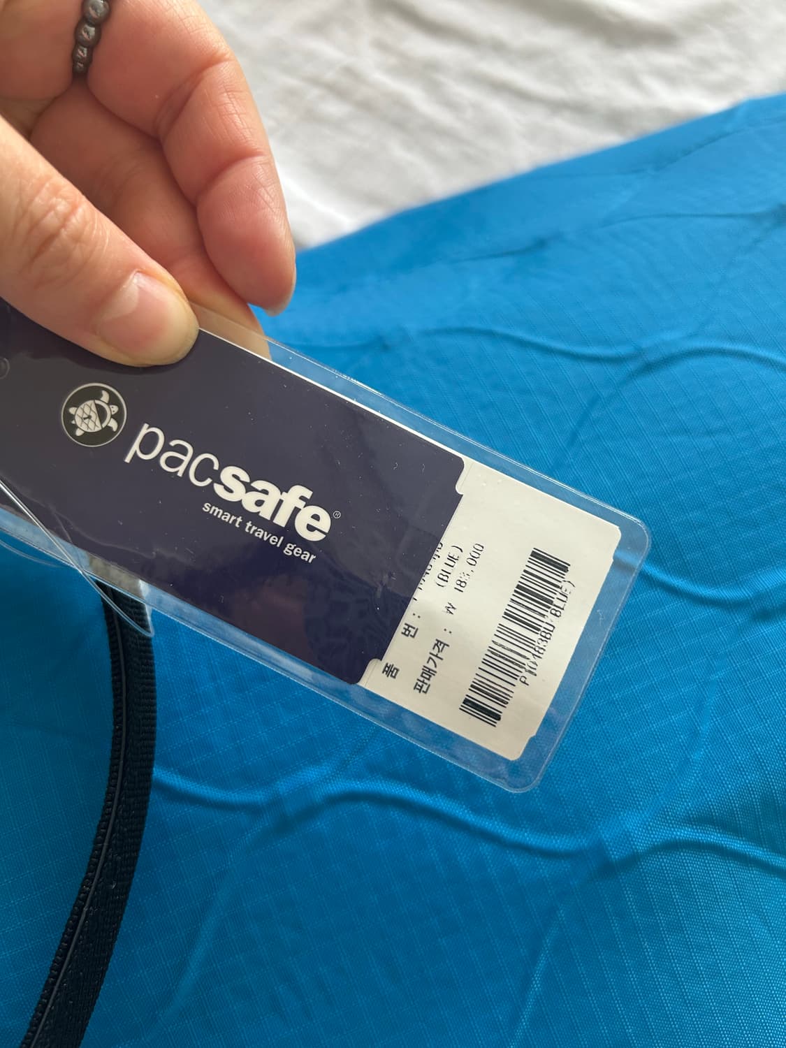 팩세이프 여행용 도난방지 휴대용 금고 블루 상품이미지3