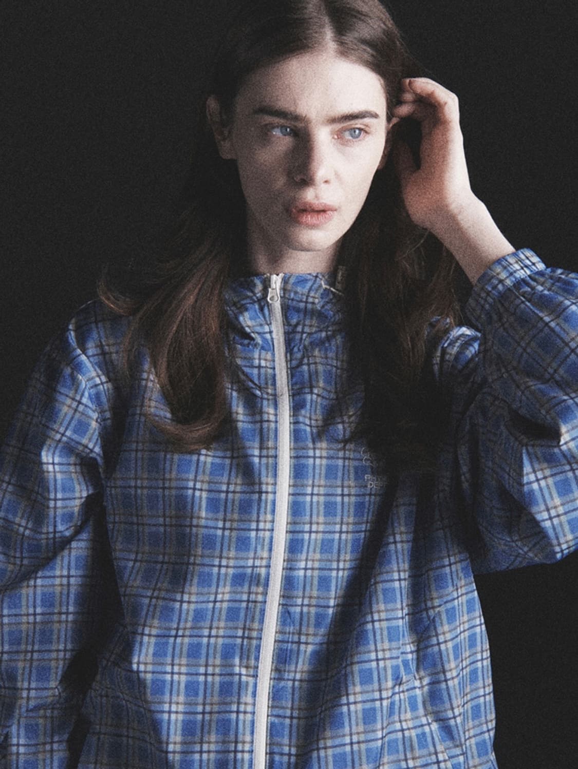 베어키링 체크 윈드 브레이커 상품이미지2