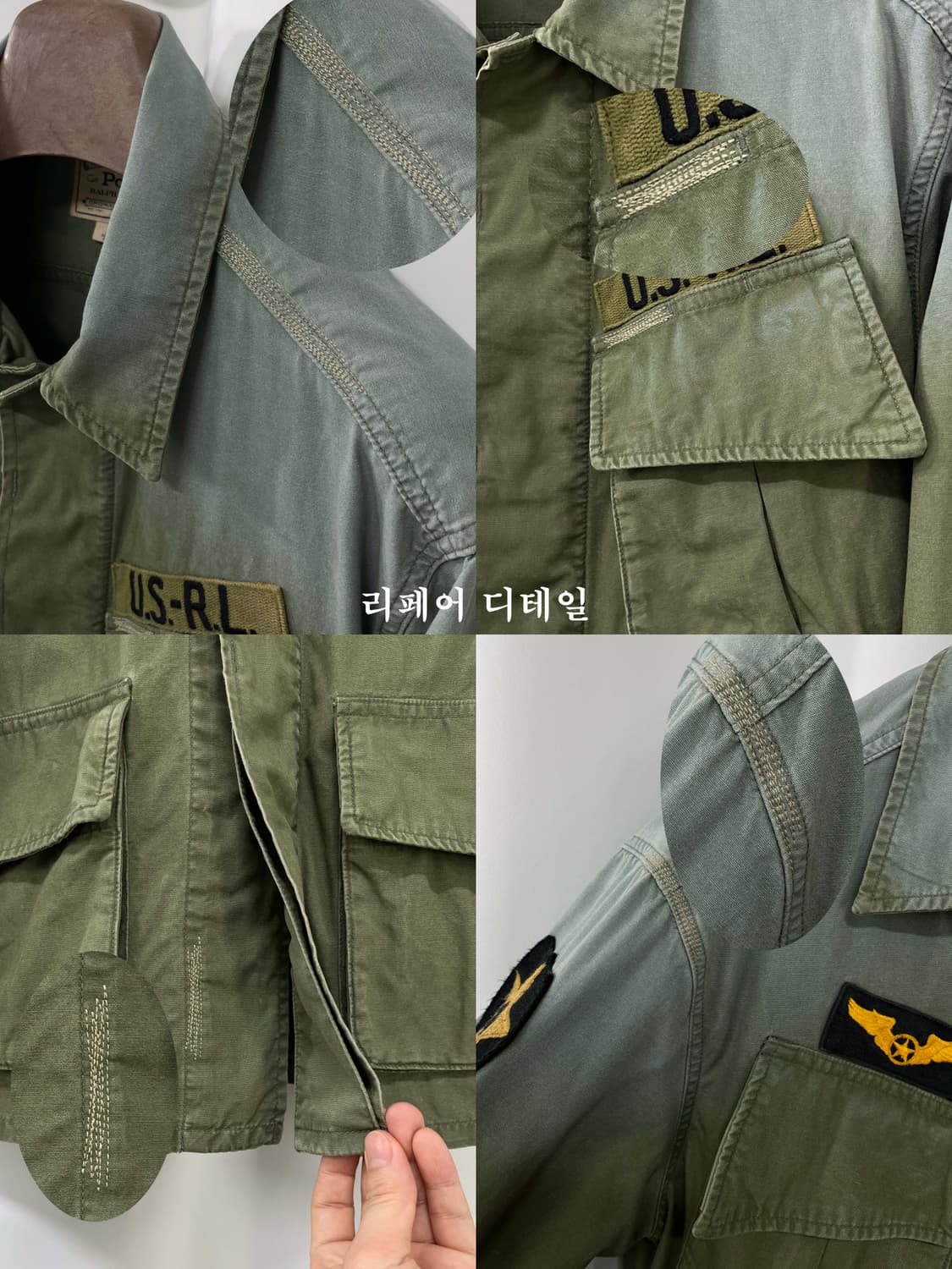 폴로 랄프로렌 썬페이드 밀리터리 정글퍼티그 쉐브론 자켓 상품이미지5