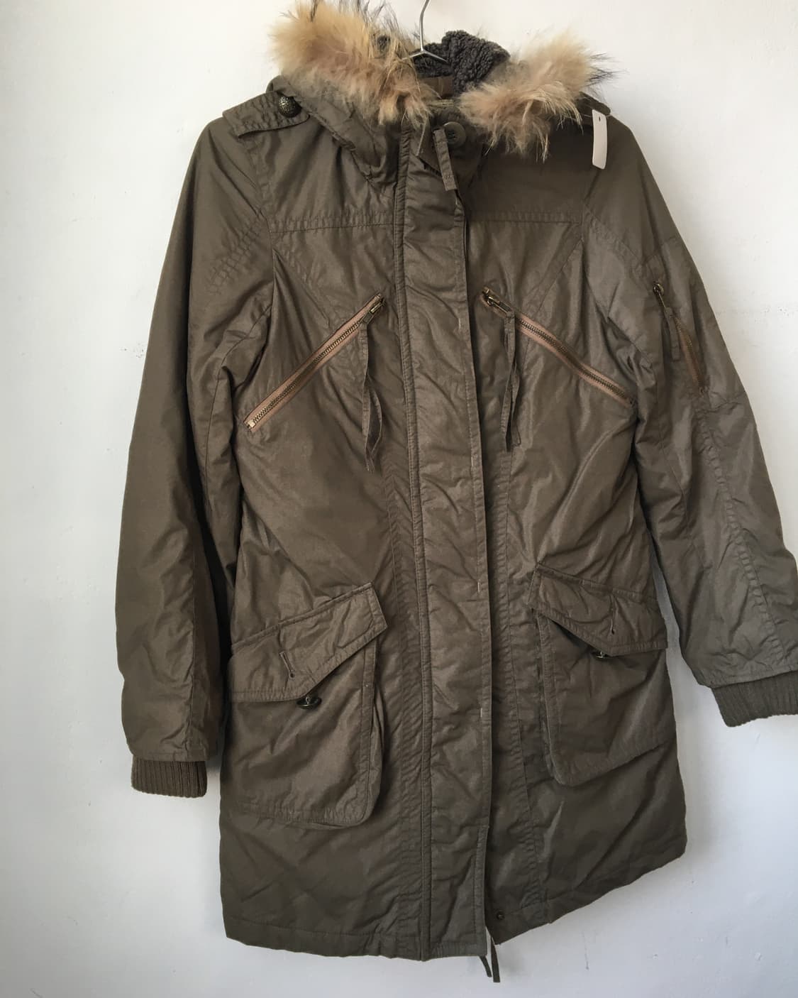 Fake fur hood filed jacket 상품이미지4