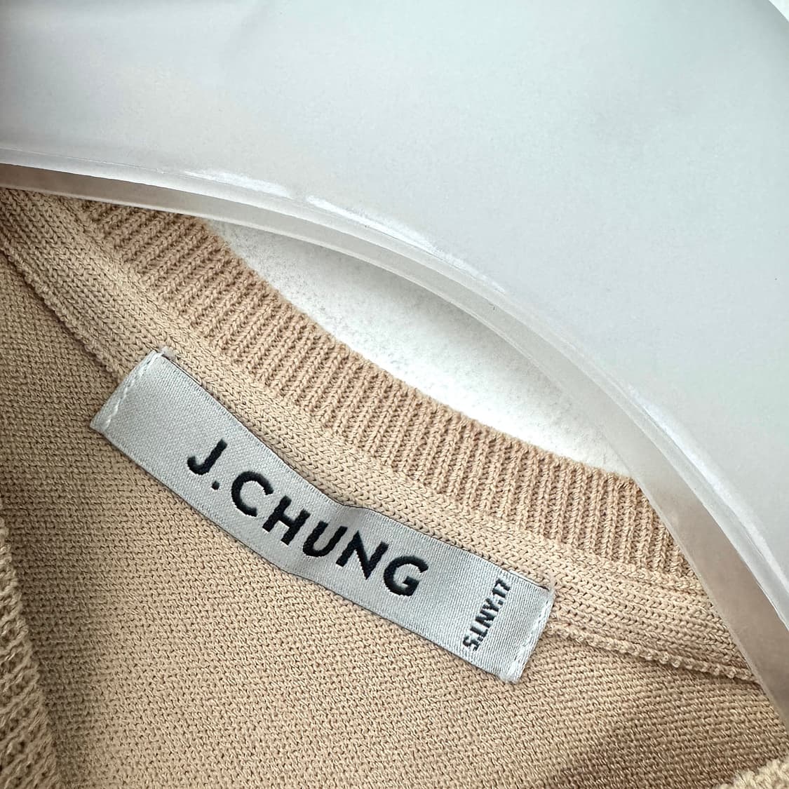 제이청 리브드 반팔 니트 탑 상품이미지2