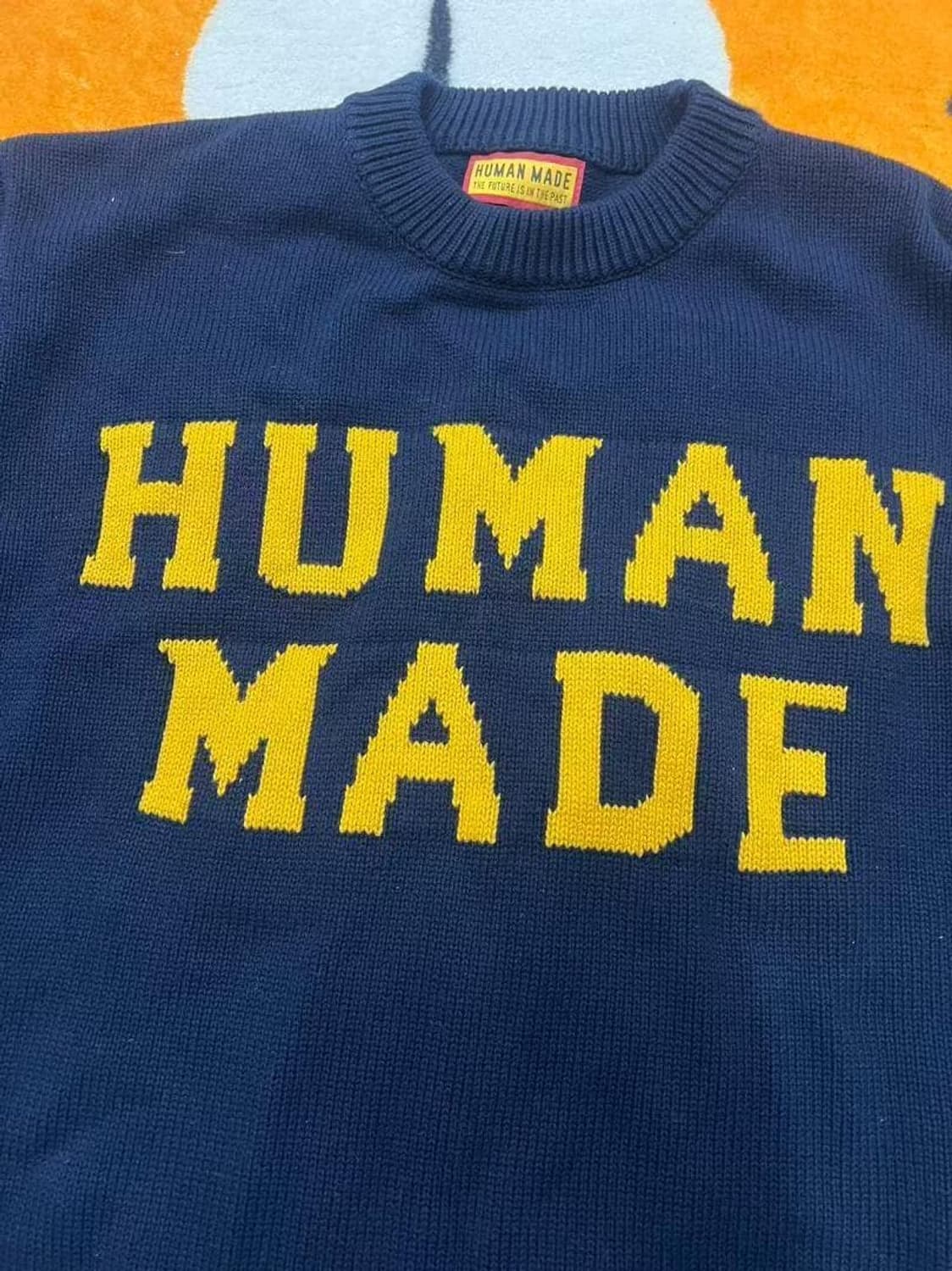 휴먼 메이드 로우 게이지 니트 스웨터 네이비 상품이미지5