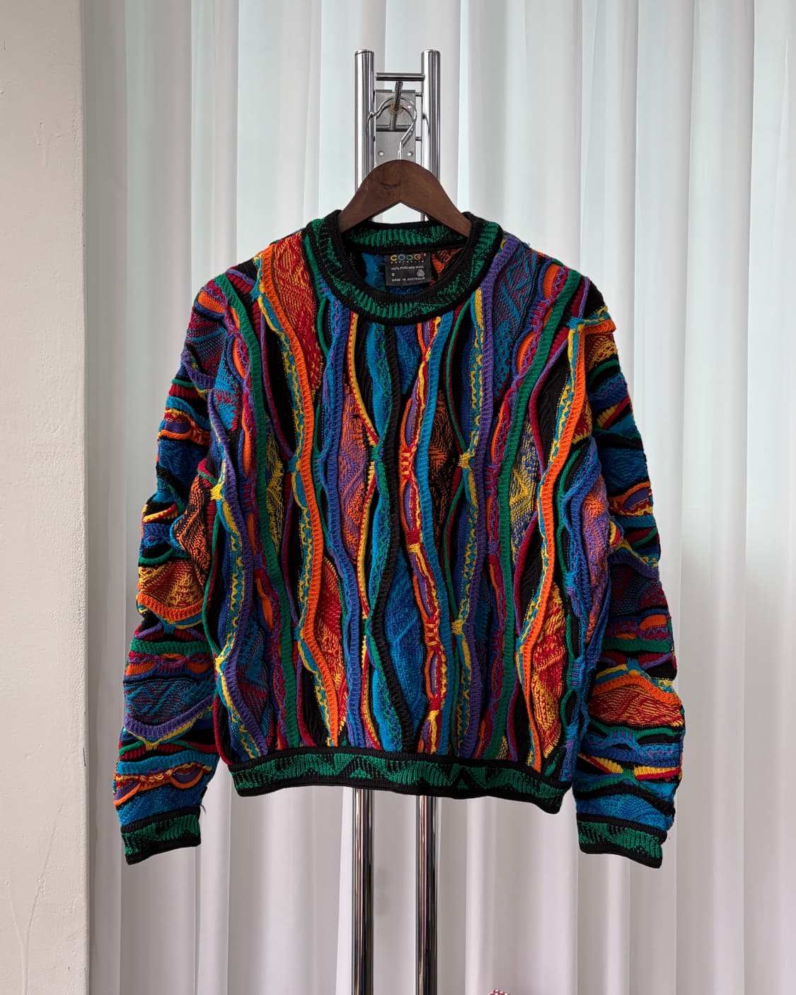 [S]쿠지 COOGI 멀티컬러 케이블 니트 상품이미지1