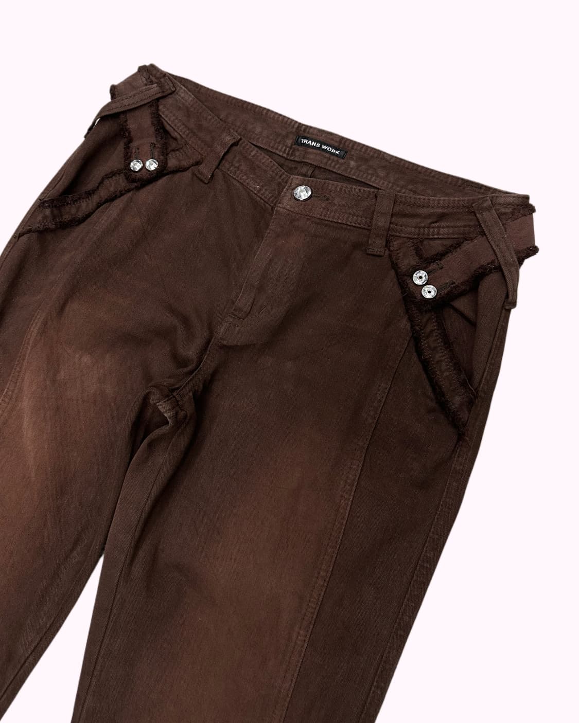 belted brown low-rise boots-cut jean 상품이미지3