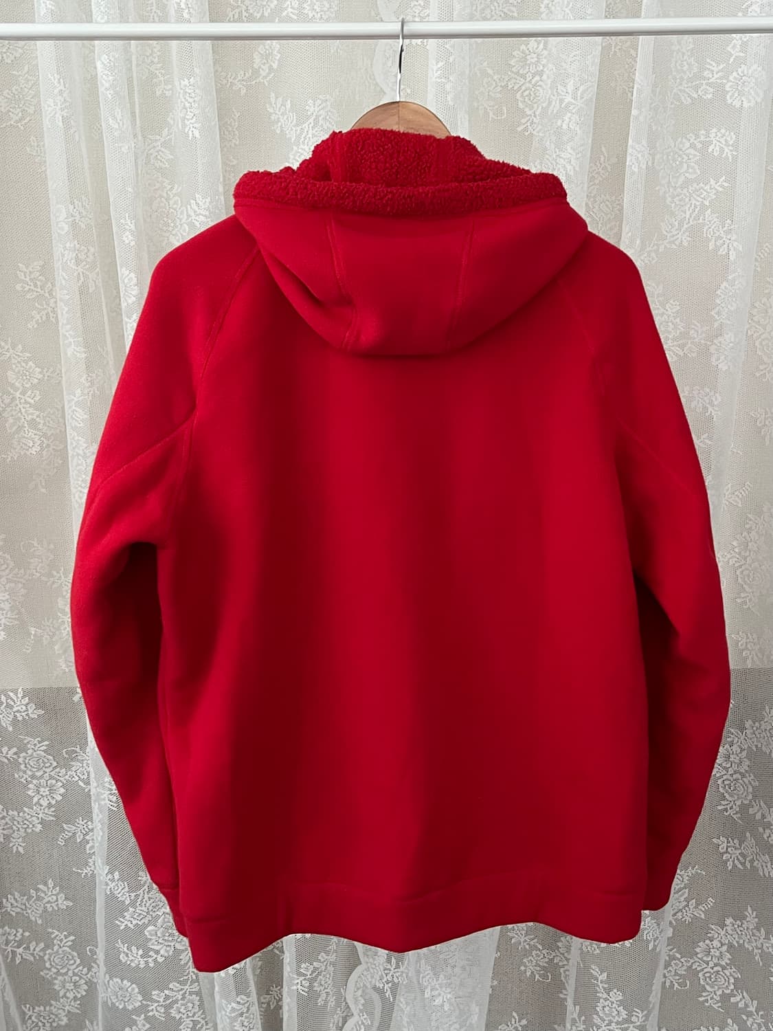 110) 아디다스 플리스 후드 집업 레드 상품이미지2