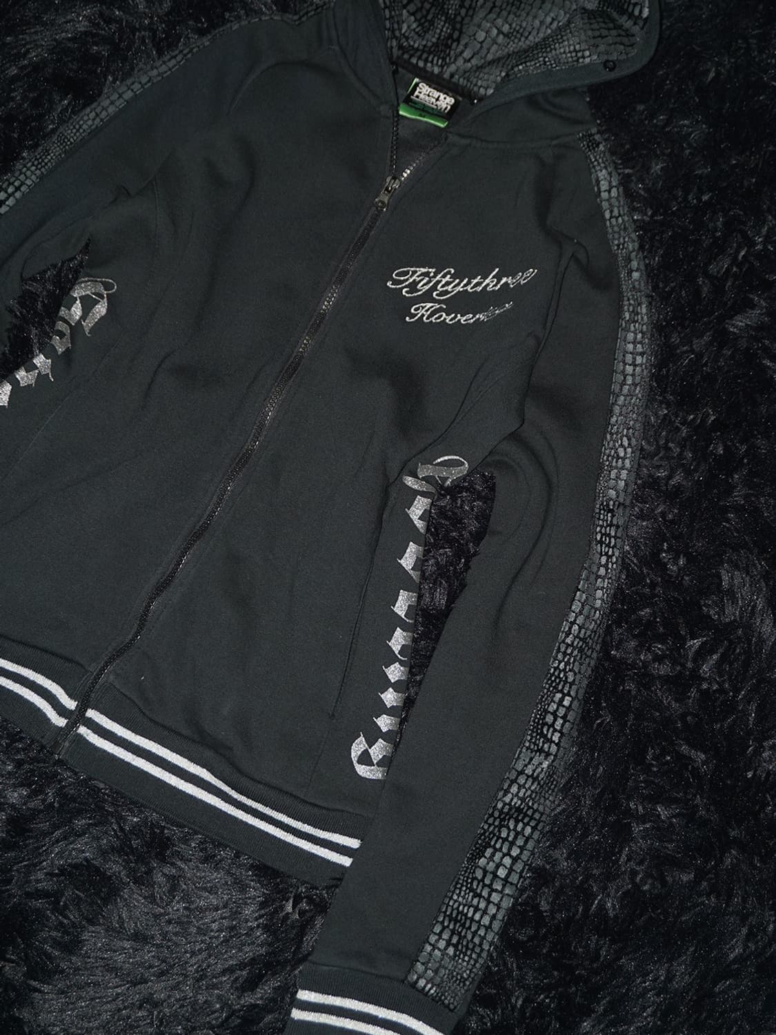 (strange heaven) punk rhinestone hood  상품이미지5