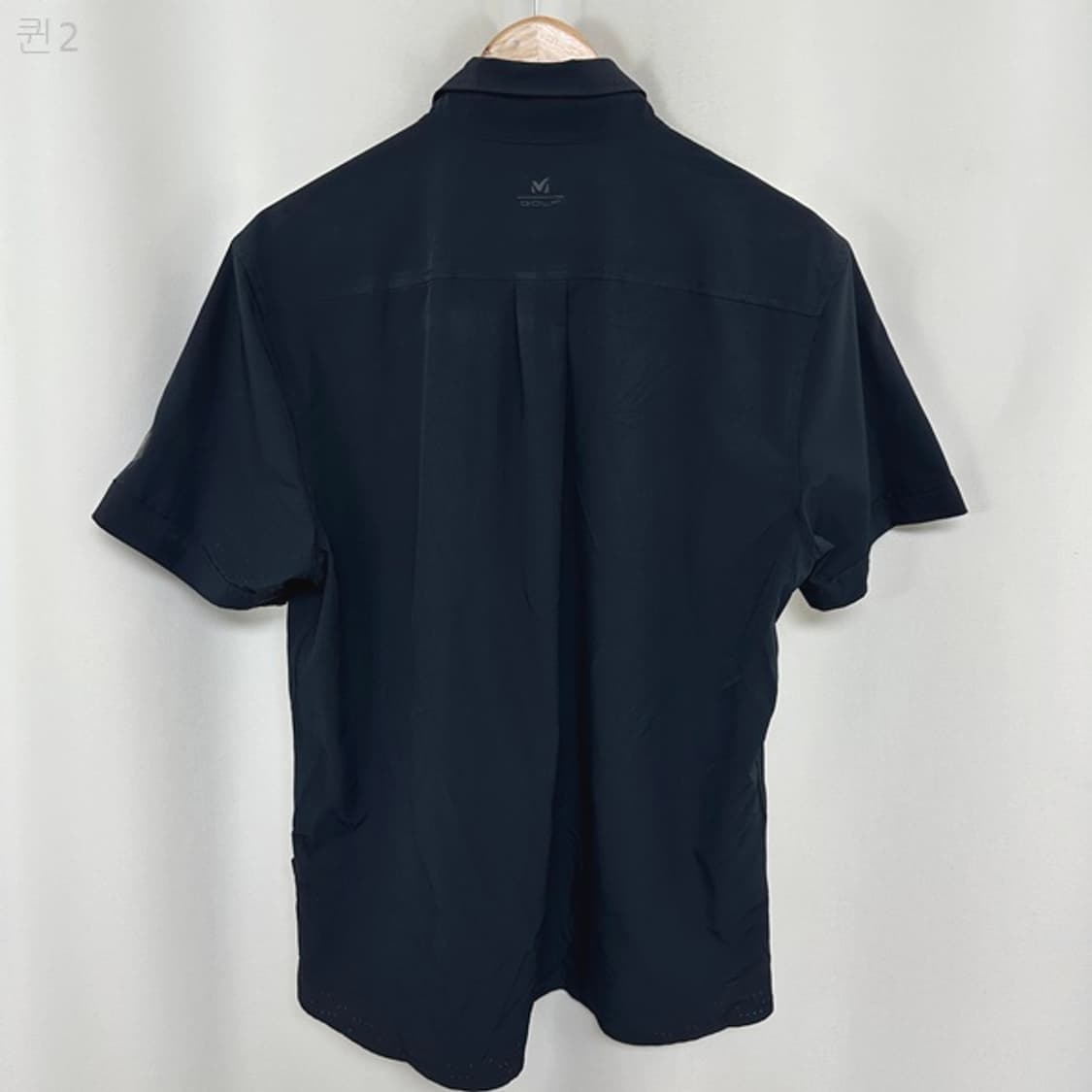 밀레골프 남자 스판 시원한 셔츠 반팔티 검정 105 상품이미지9