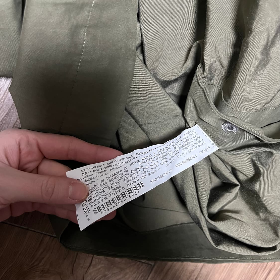 [Zara]자라 오버핏 카키 야상 상품이미지7