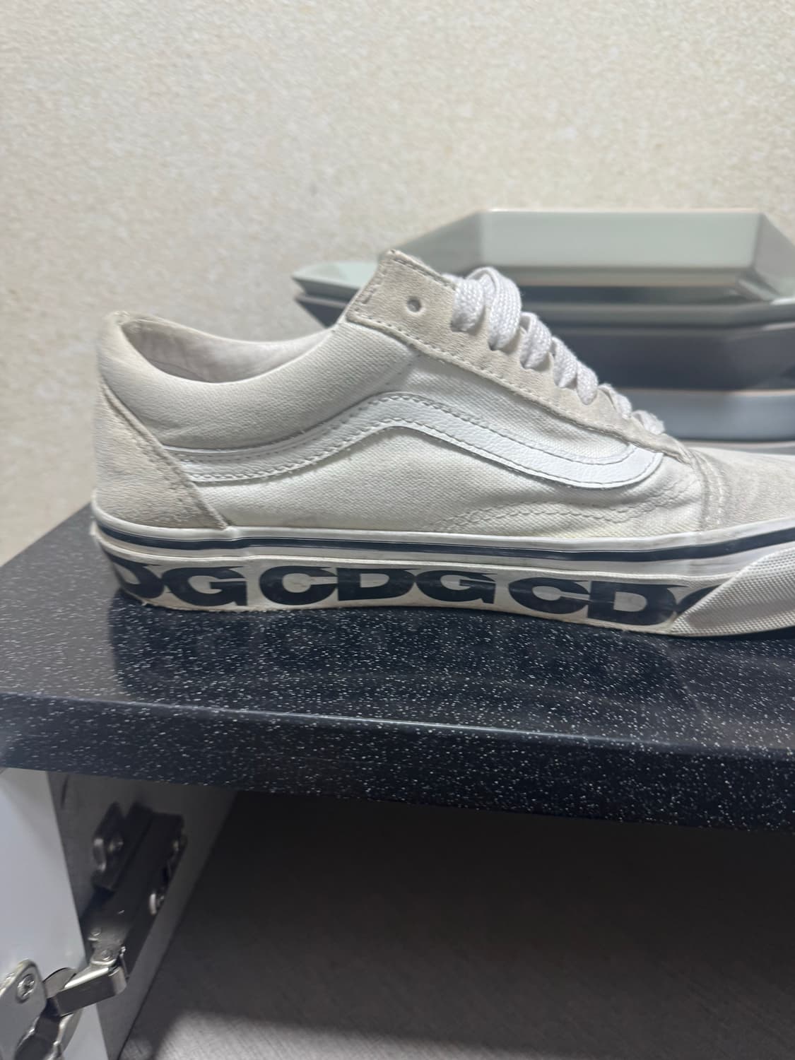 반스 꼼데가르송 CDG 올드스쿨 LX 화이트 상품이미지6