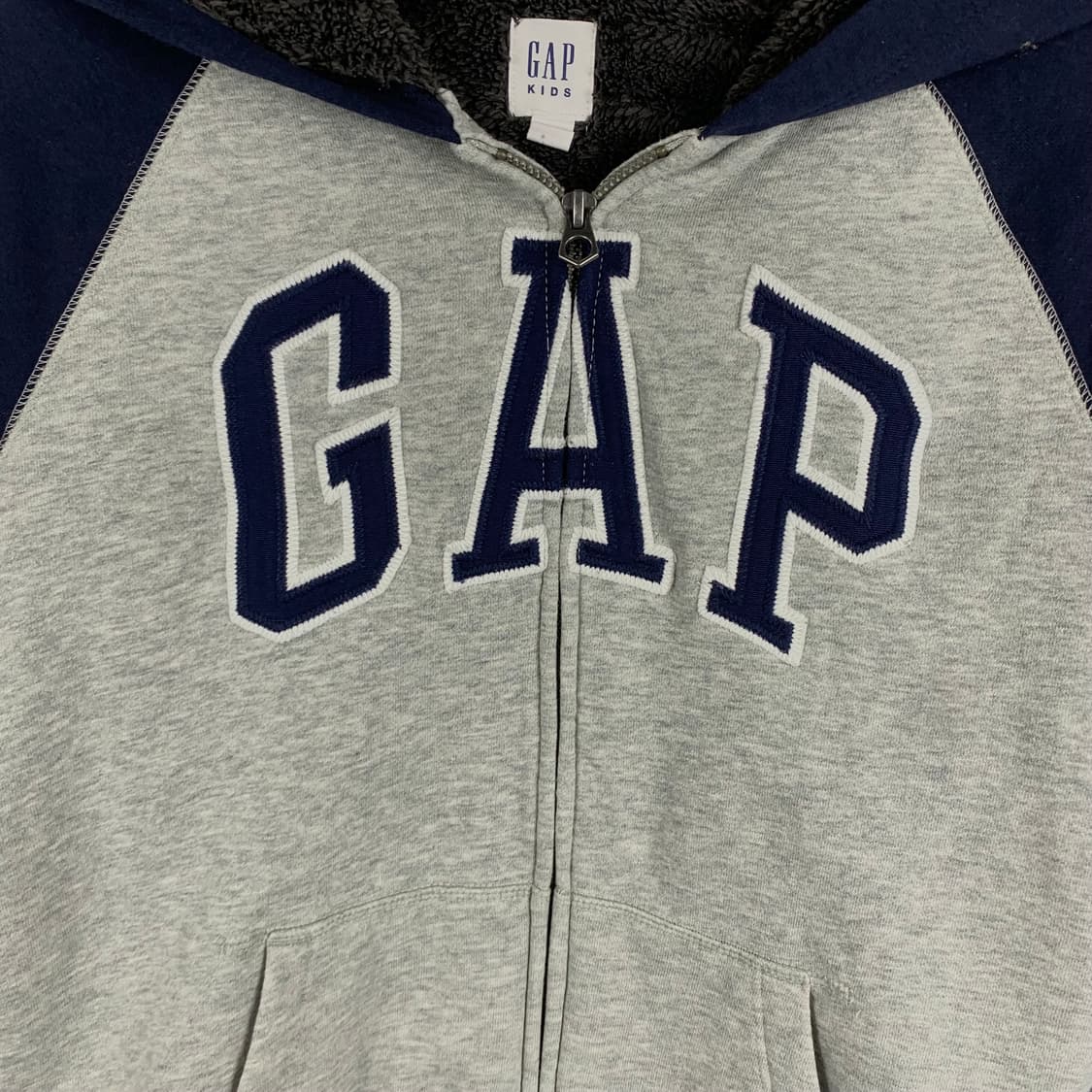 Gap 갭 나그랑 배색 기모 후드집업 상품이미지4