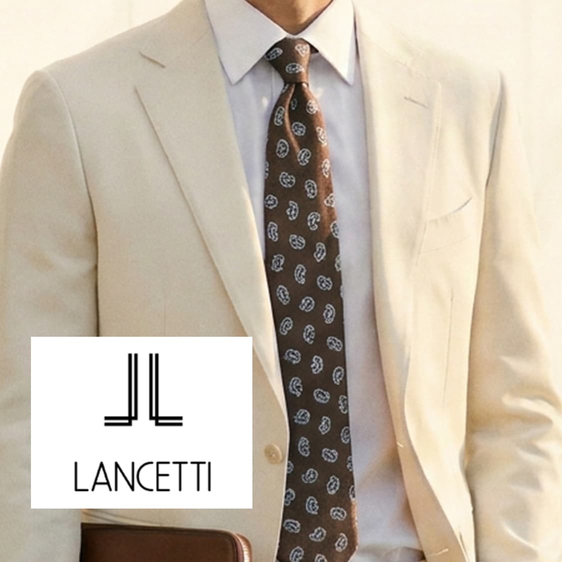 란체티 넥타이 브라운 페이즐리 자수 패턴 8.8cm 새제품 K2378
 상품이미지1