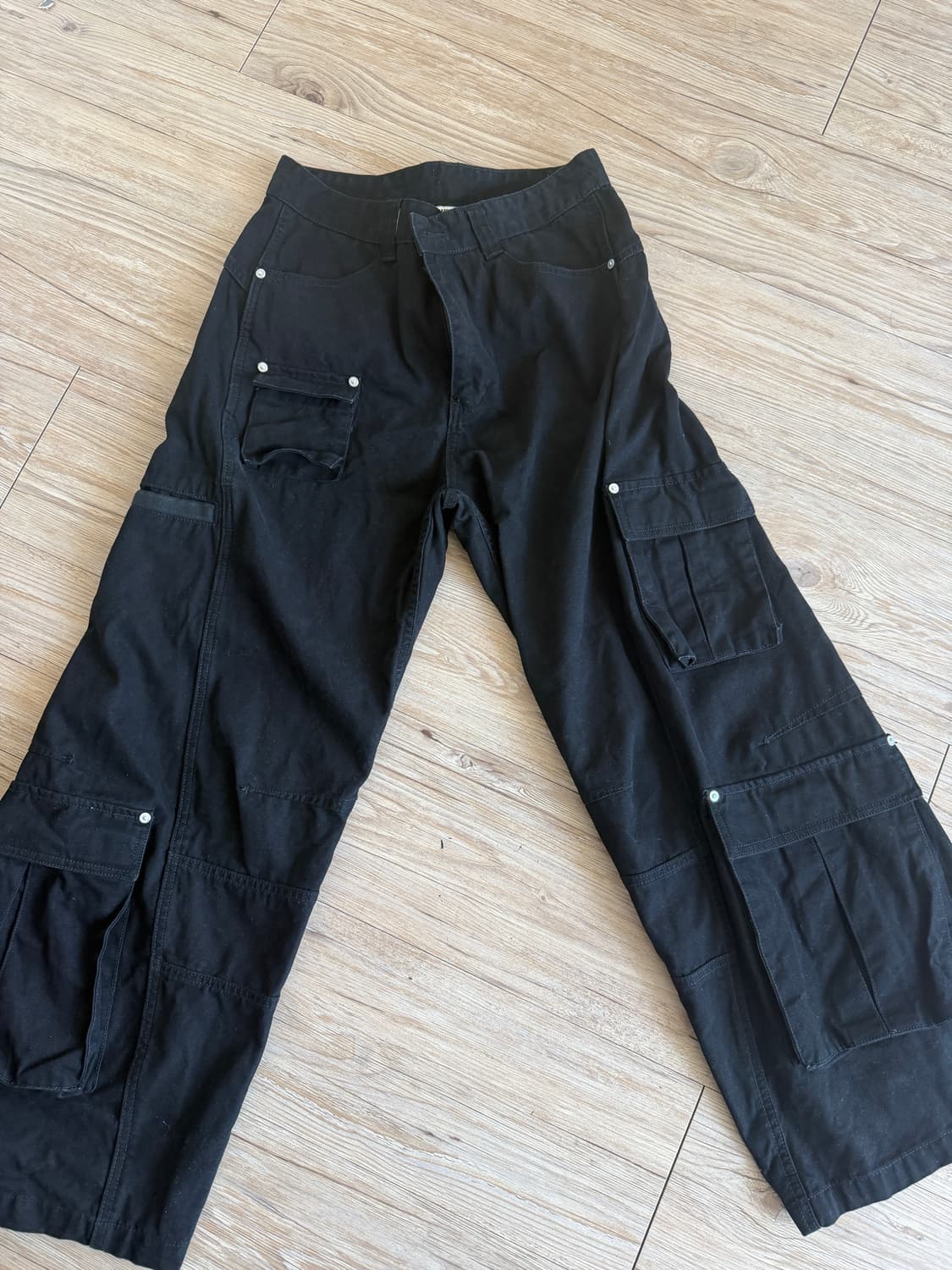 노매뉴얼 9p cargo pants-wahsed black 상품이미지1