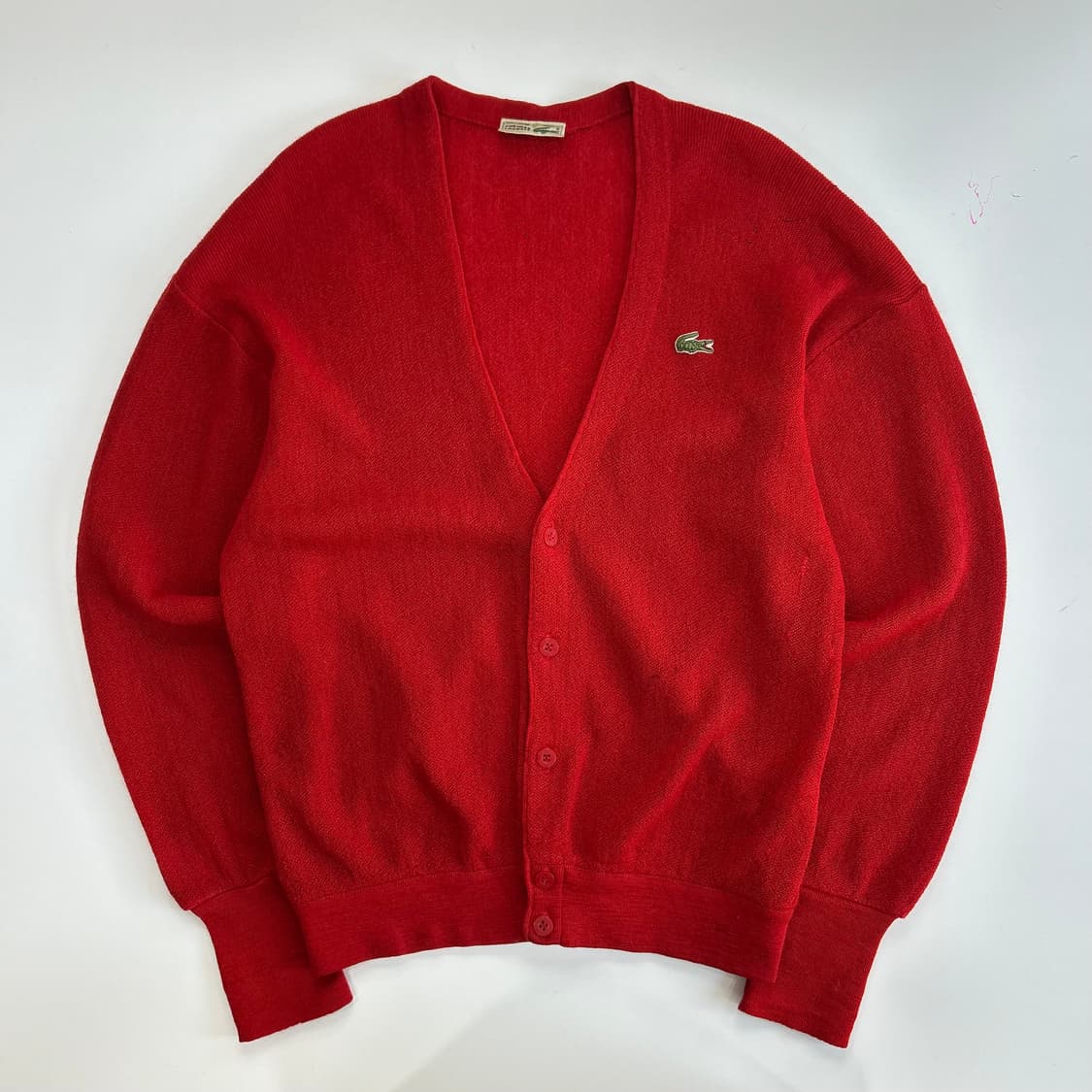 Lacoste 라코스테 90’s 레드 니트 가디건 상품이미지3