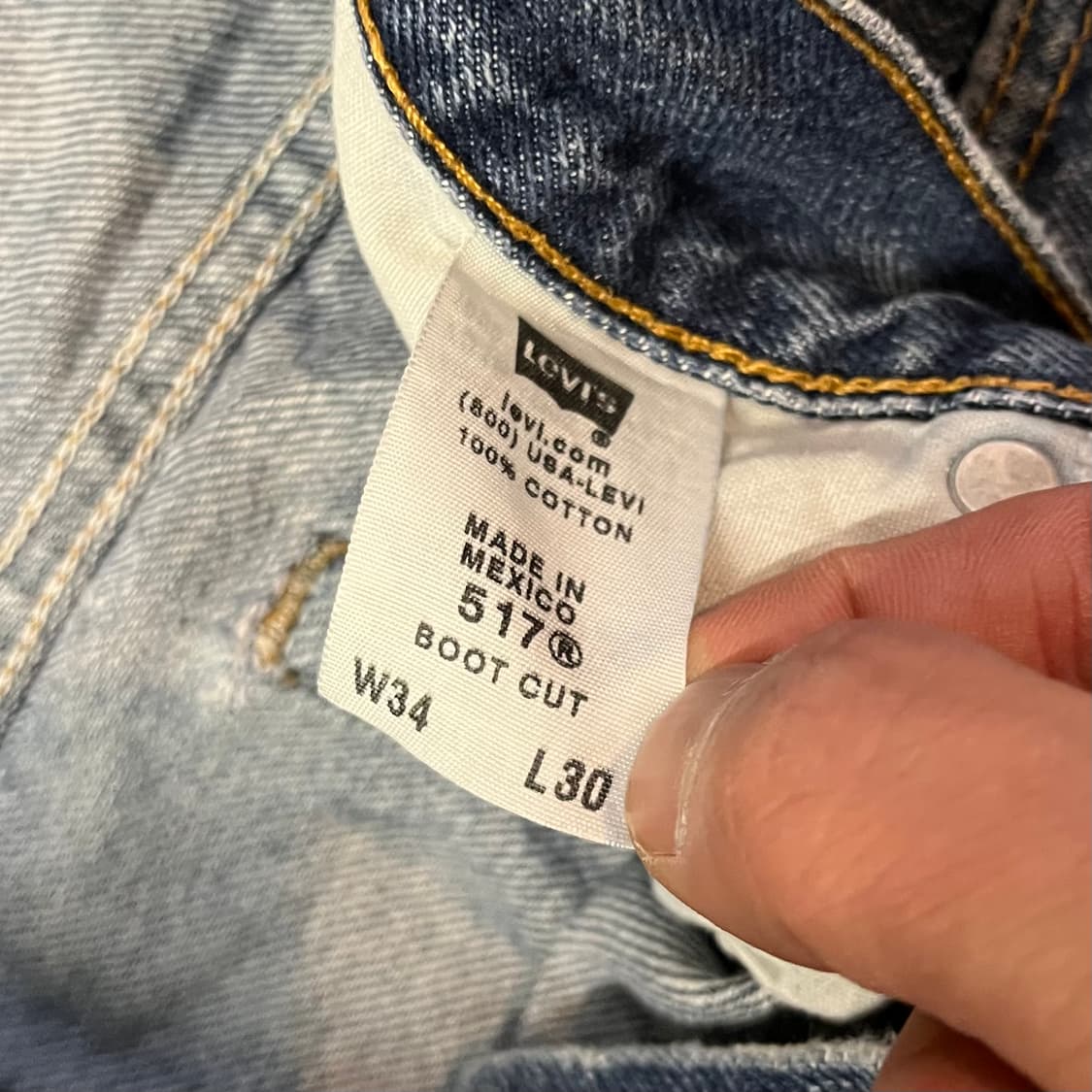 Levis517 리페어 데님 부츠컷 (34“) 상품이미지5