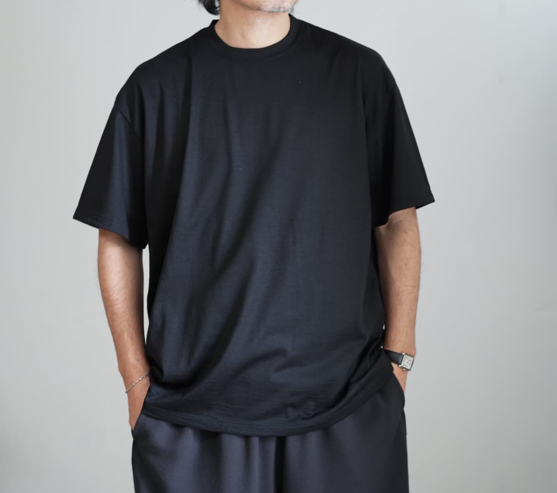 보디_캐시미어 cashmere100% 티셔츠 다크 네이비 상품이미지2