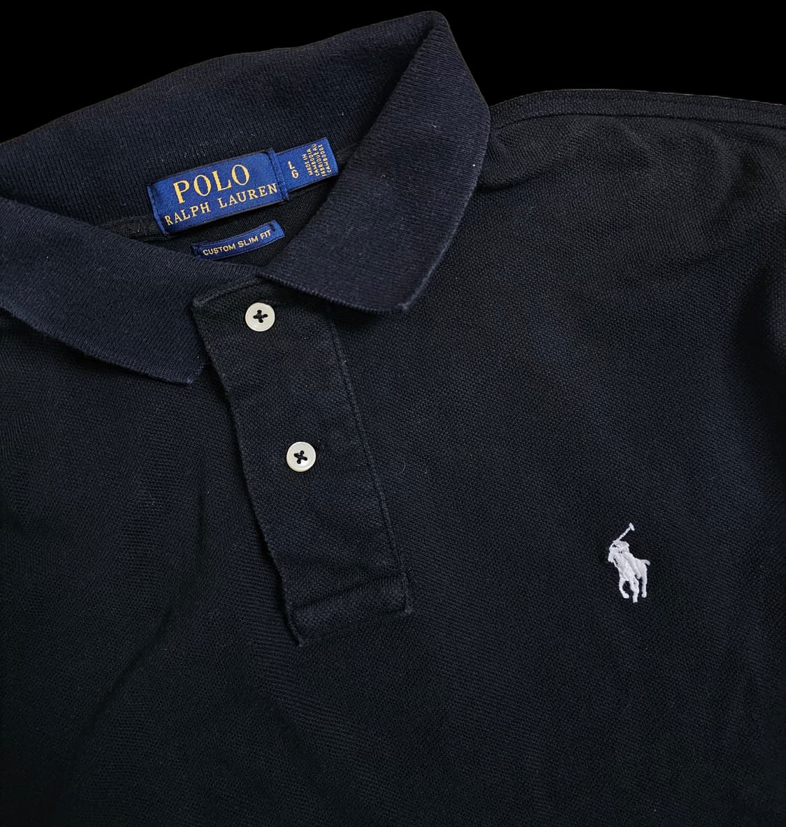 폴로 랄프로렌 긴팔 카라티 블랙 L 상품이미지3