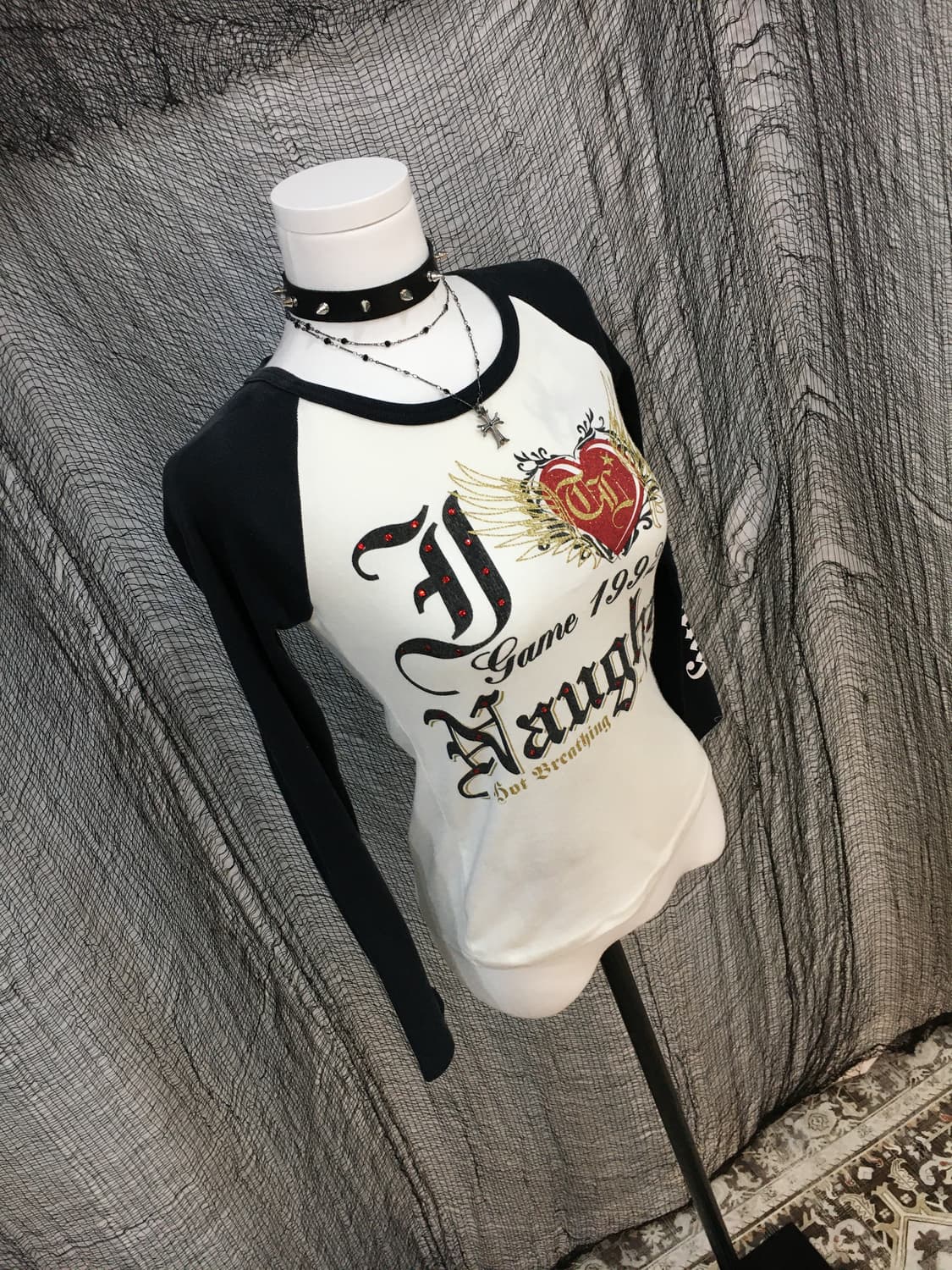 Y2K Gothic lettering long sloove 상품이미지3