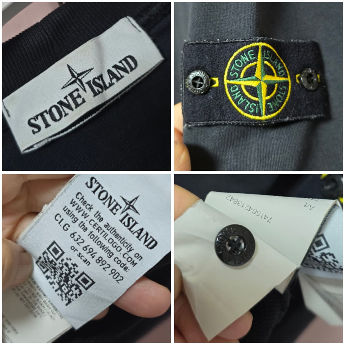 스톤 아일랜드 블랙긴팔티/남105 상품이미지2