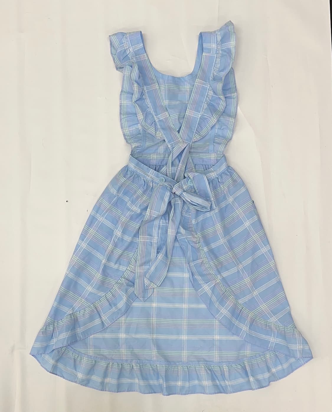 🫧히메갸루 체크 프릴 앞치마🫧 베이킹 작업실 공방  상품이미지3