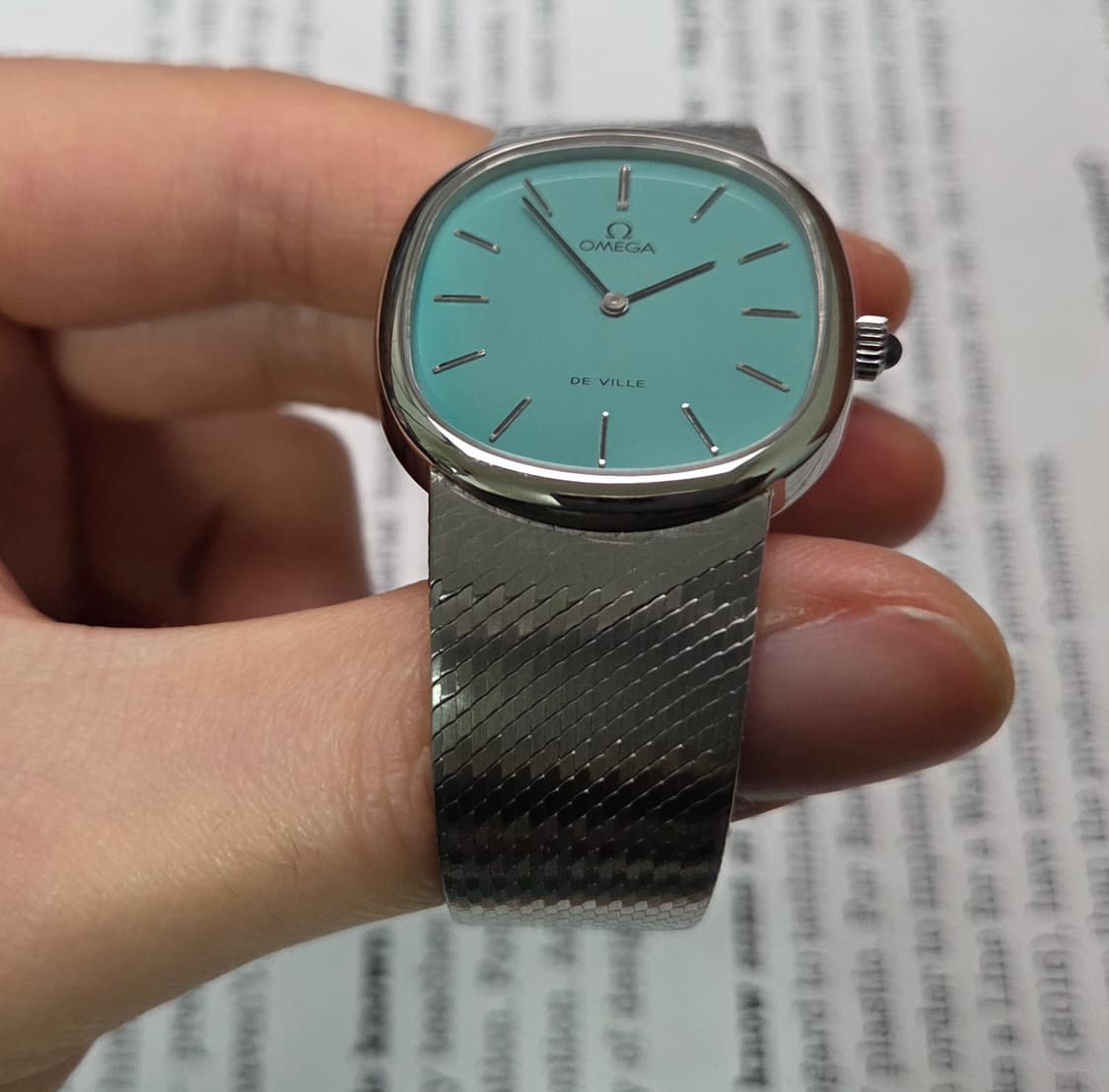 레어] 빈티지 오메가 드빌 엘립스 애플민트 수동 남성용 오리지널 브슬 v 상품이미지10